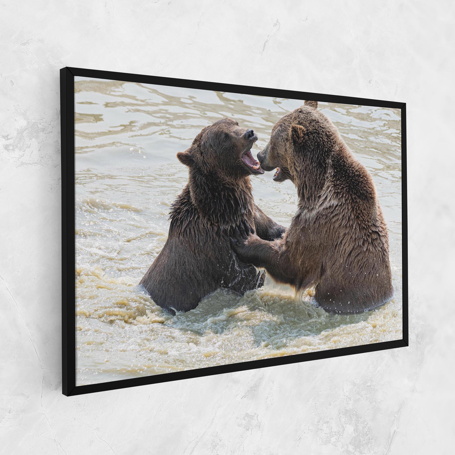 Leinwandbild Bears Fighting mockup 1