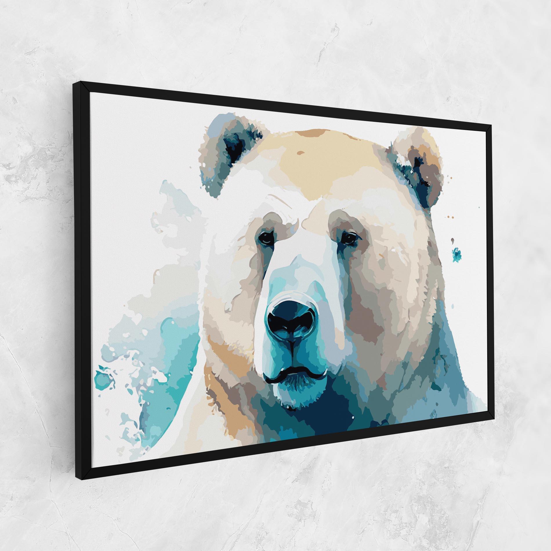 Leinwandbild Big Watercolor Bear mockup 1