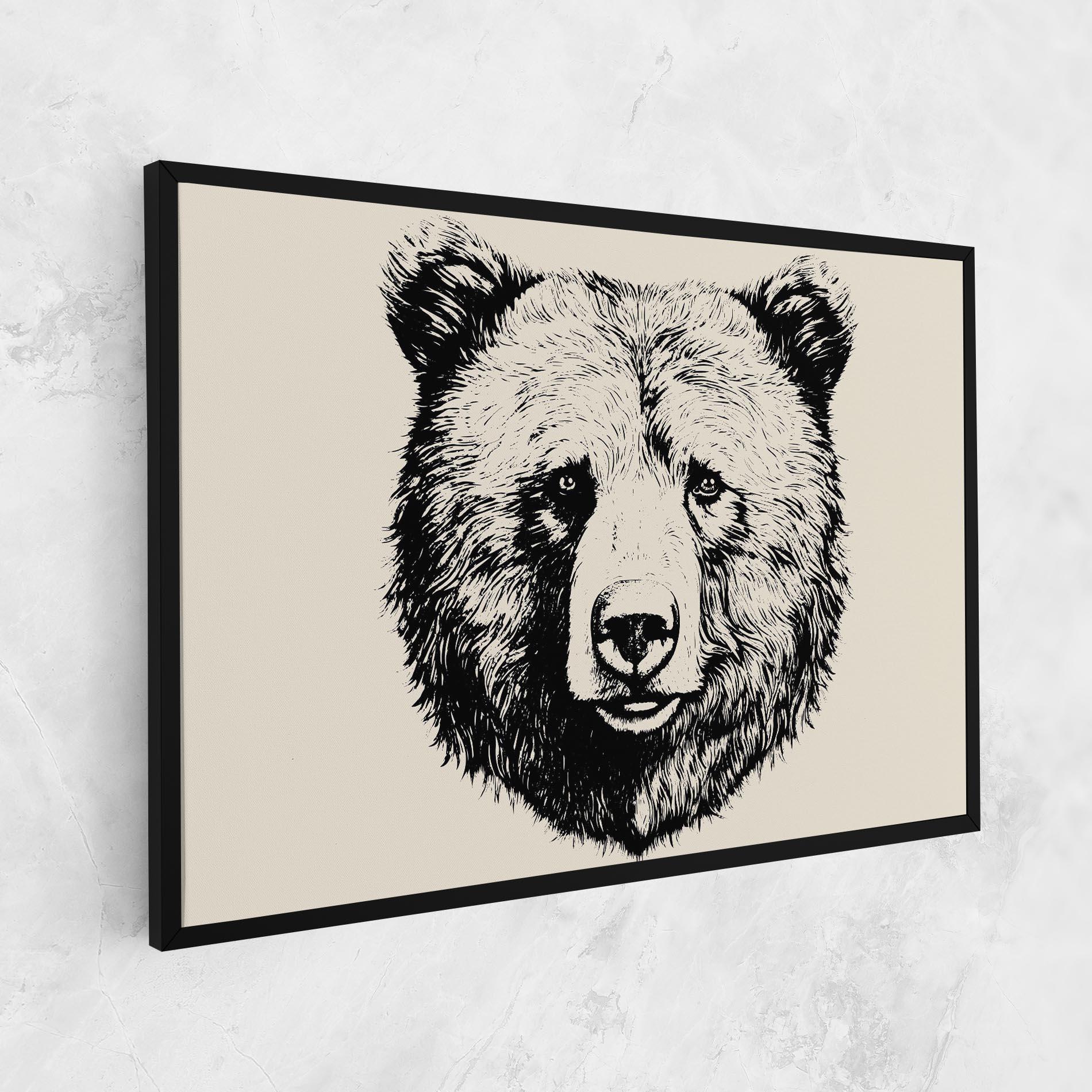 Leinwandbild Cream Head Bear mockup 1