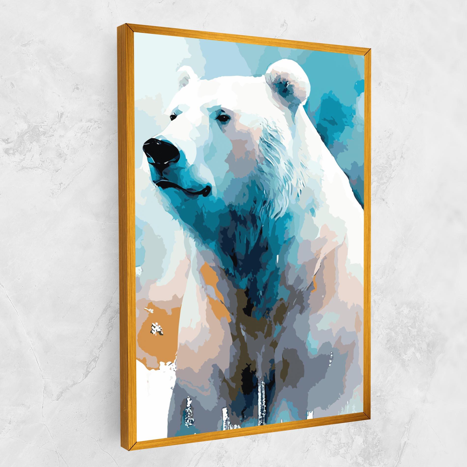 Leinwandbild Beautiful Icebear mockup 1