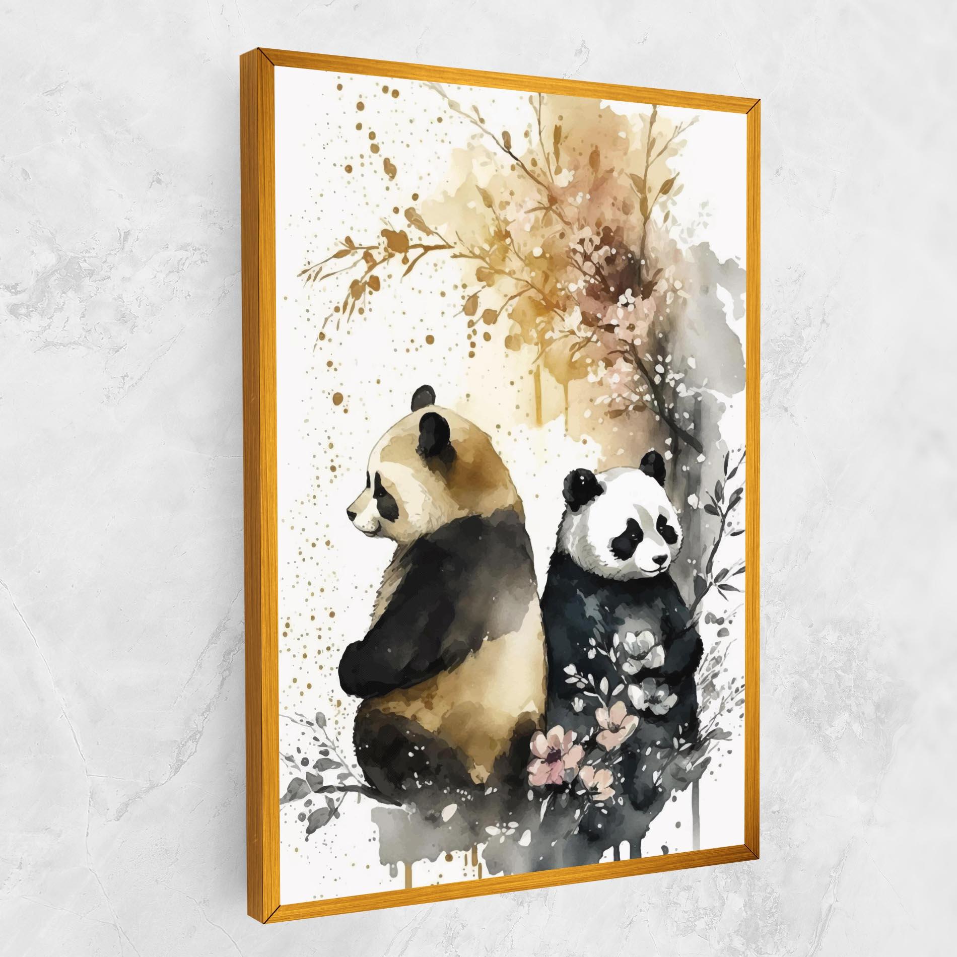 Leinwandbild Gold Panda Art mockup 1