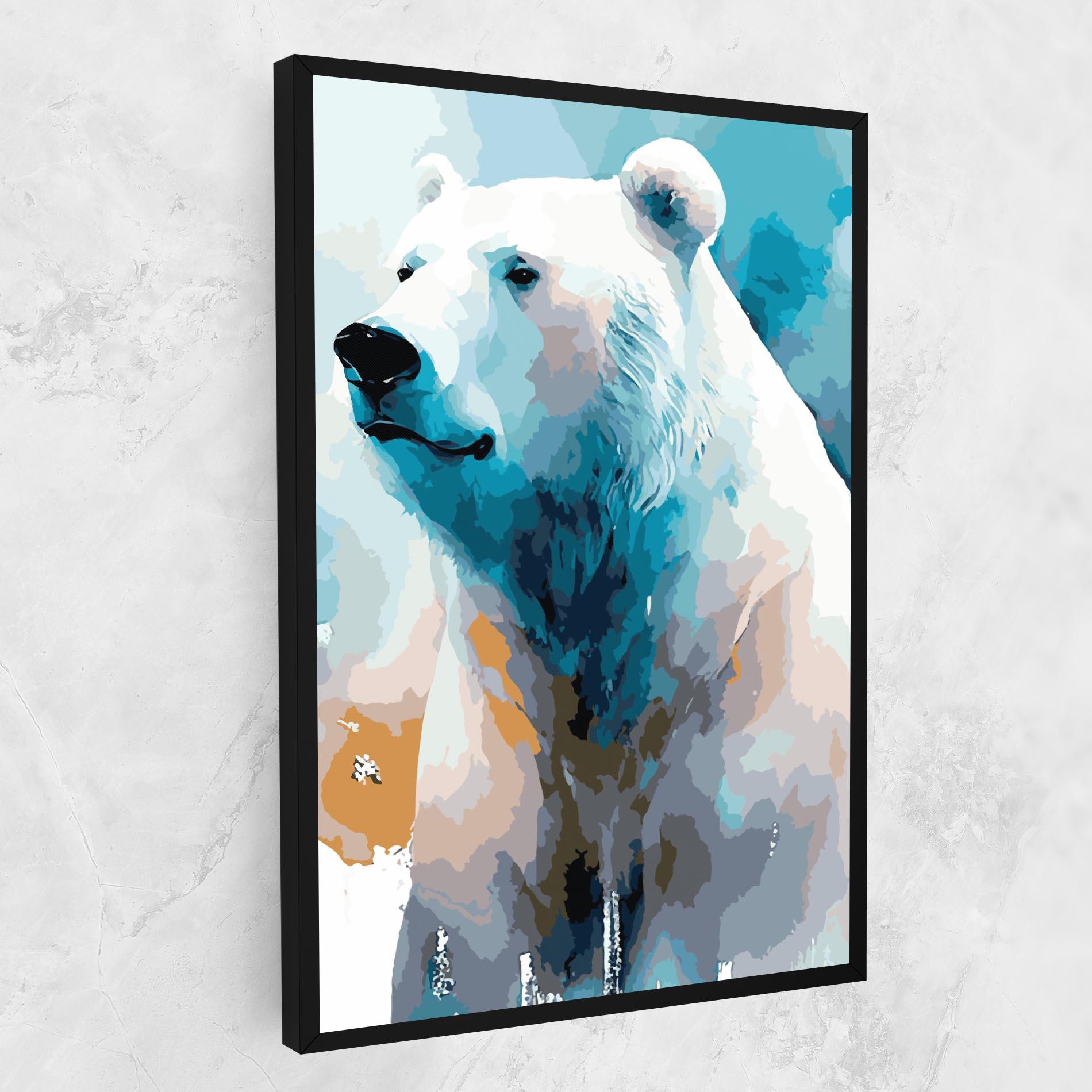 Leinwandbild Beautiful Icebear mockup 1