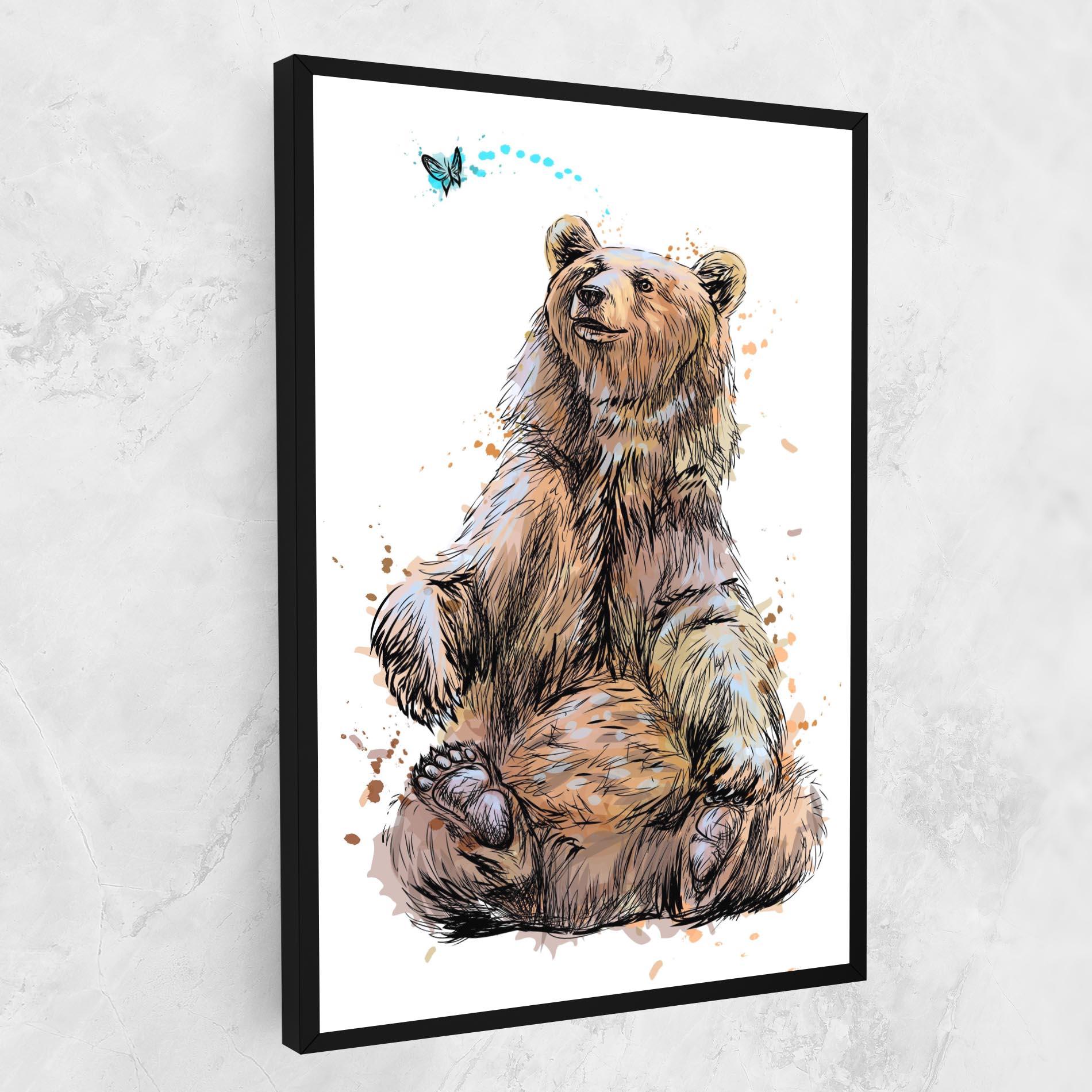 Leinwandbild Butterfly Bear mockup 1