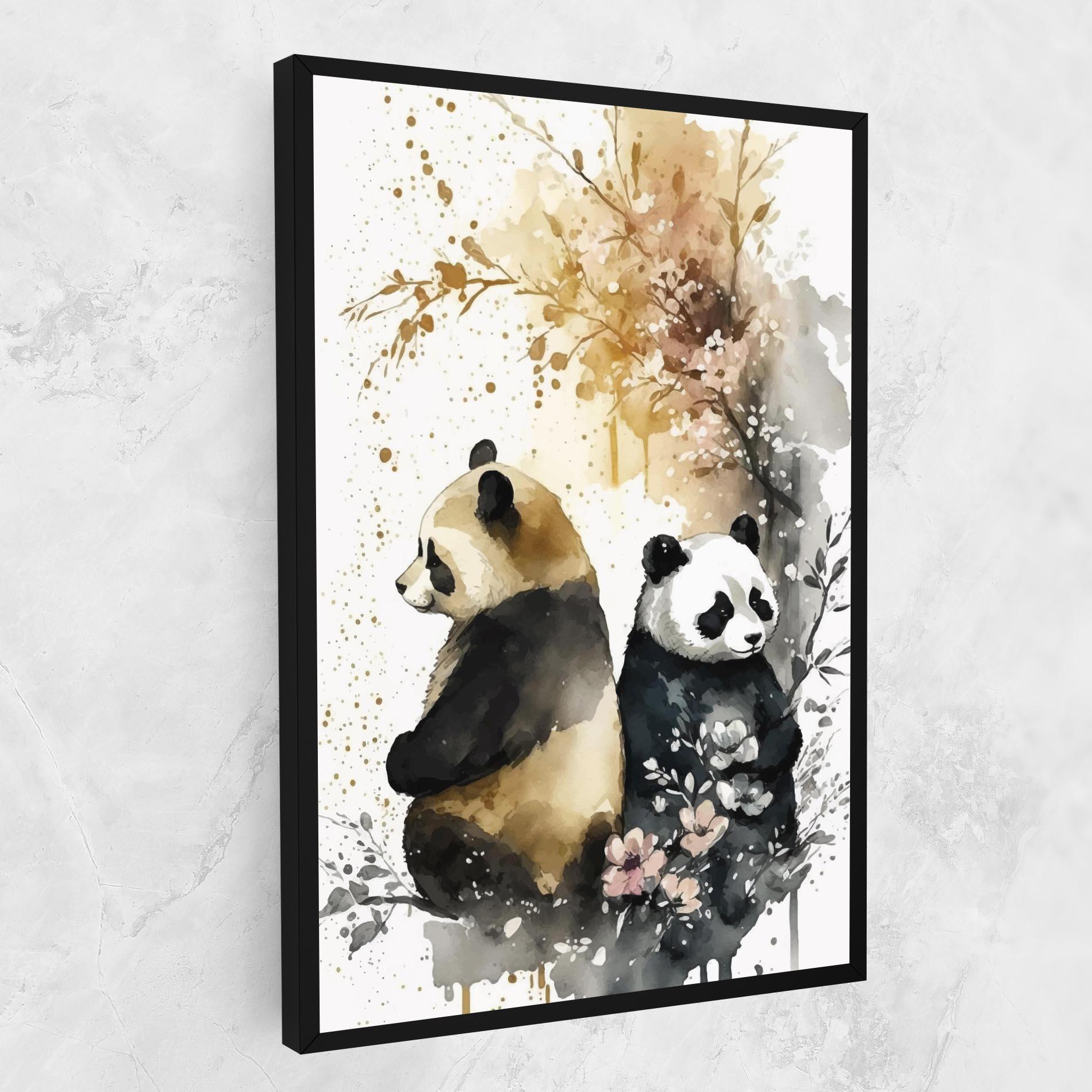 Leinwandbild Gold Panda Art mockup 1