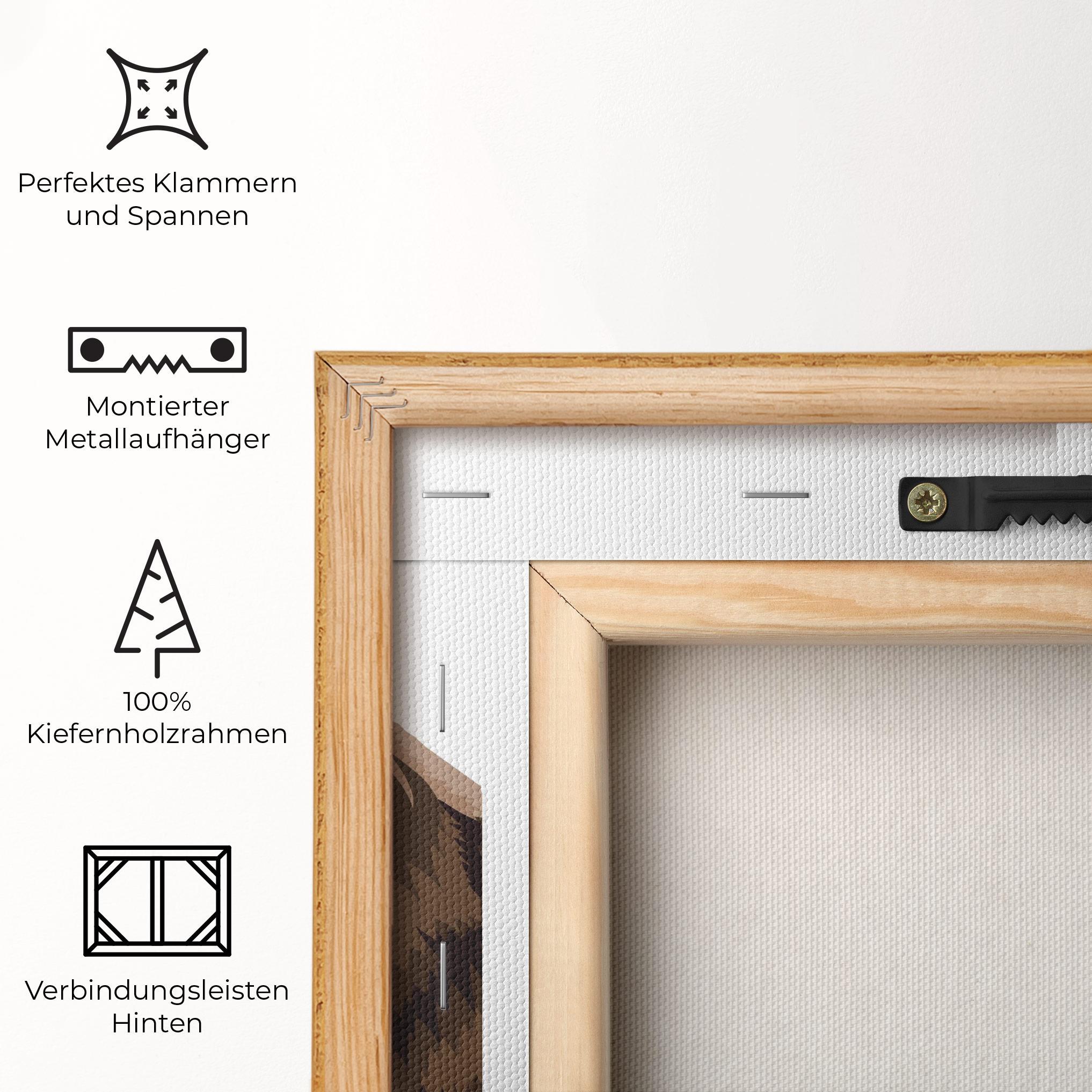 Leinwandbild Angry Walking Bear mockup 5