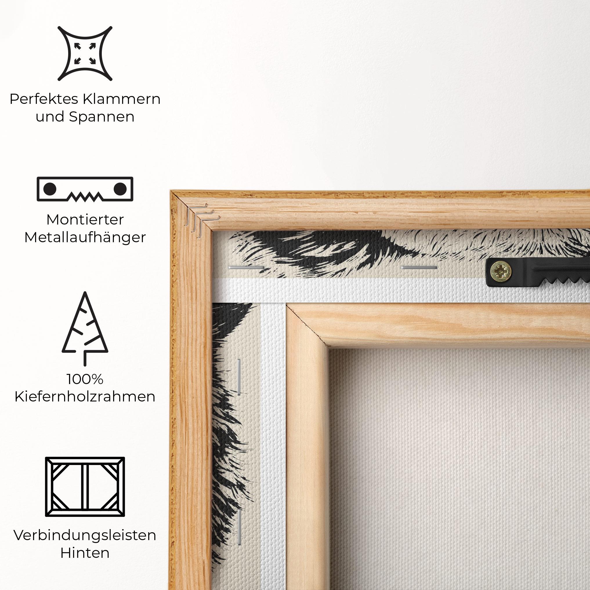 Leinwandbild Cream Head Bear mockup 5