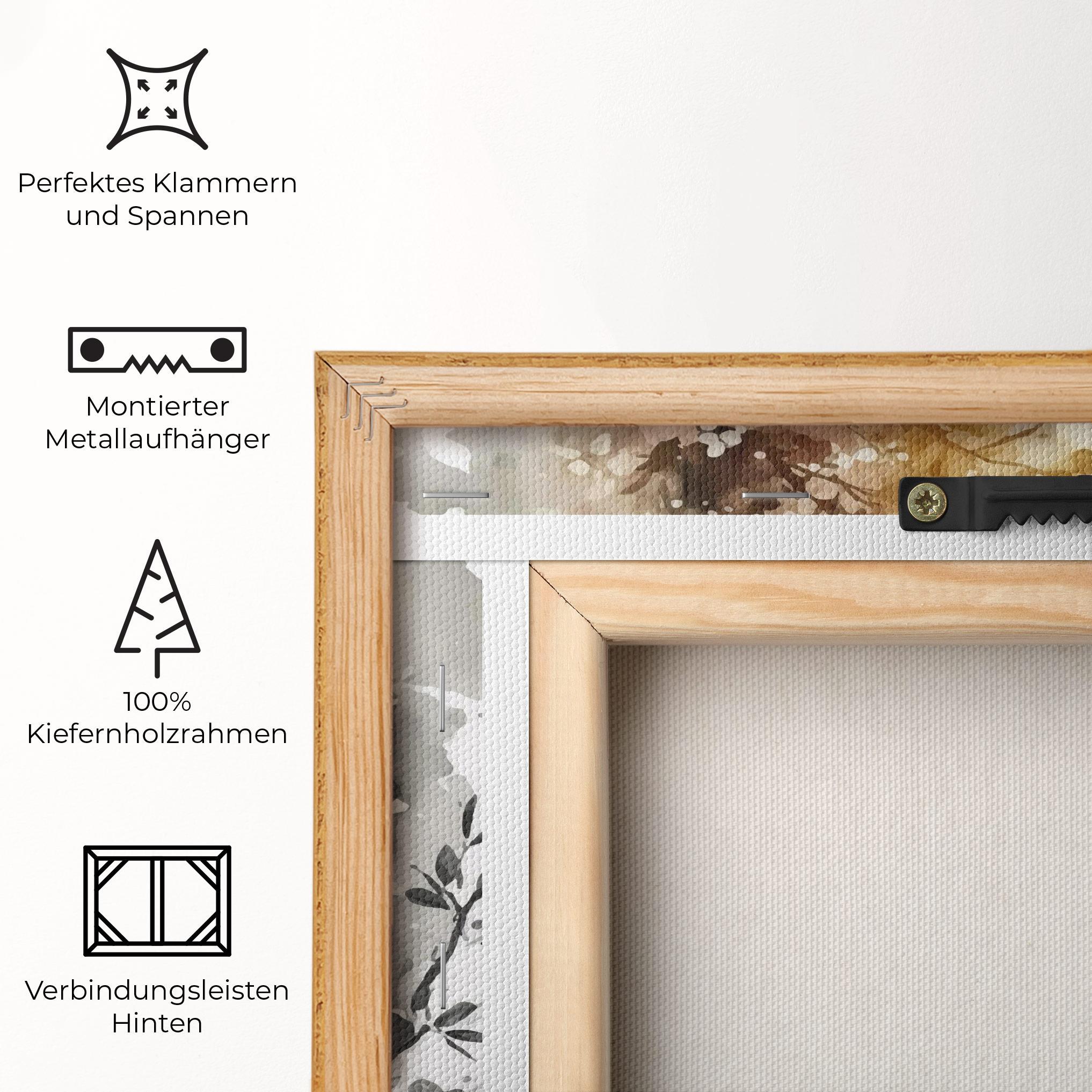 Leinwandbild Gold Panda Art mockup 5