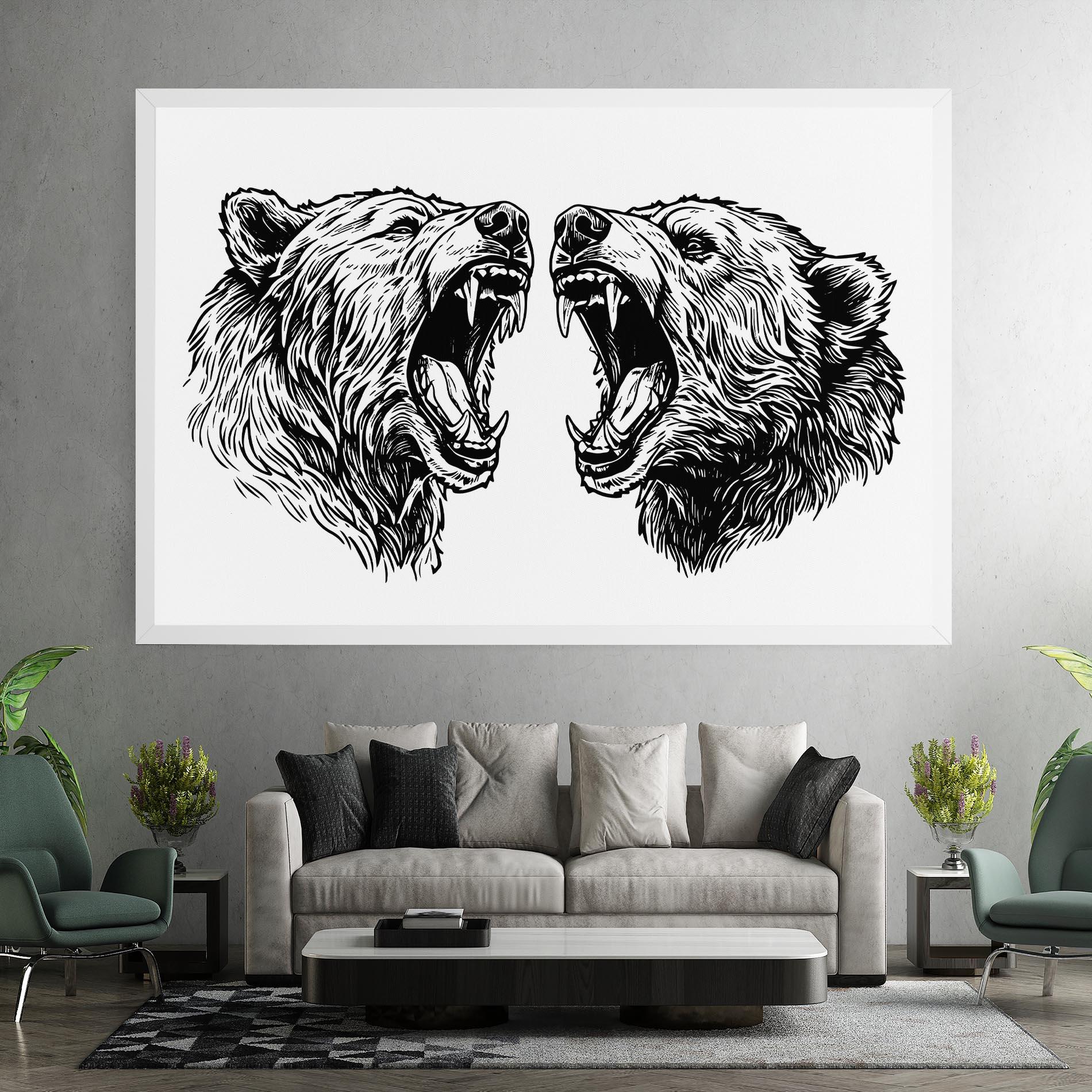 Leinwandbild Bear Bite mockup 7