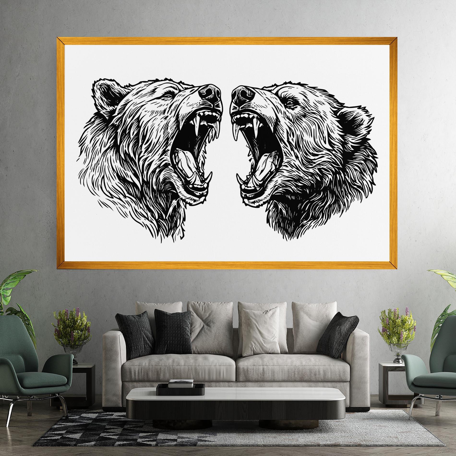 Leinwandbild Bear Bite mockup 7
