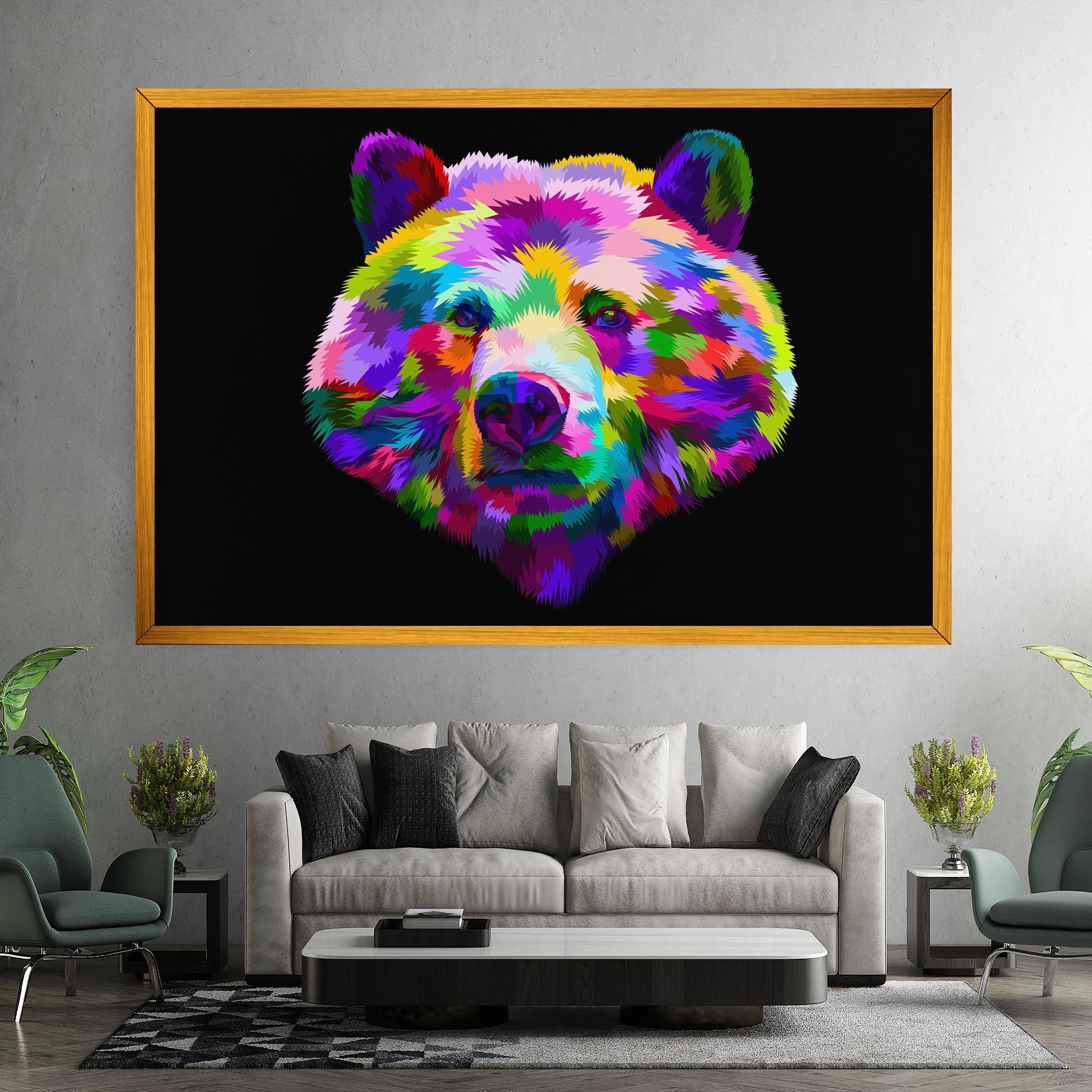 Leinwandbild Bear Head Art mockup 7