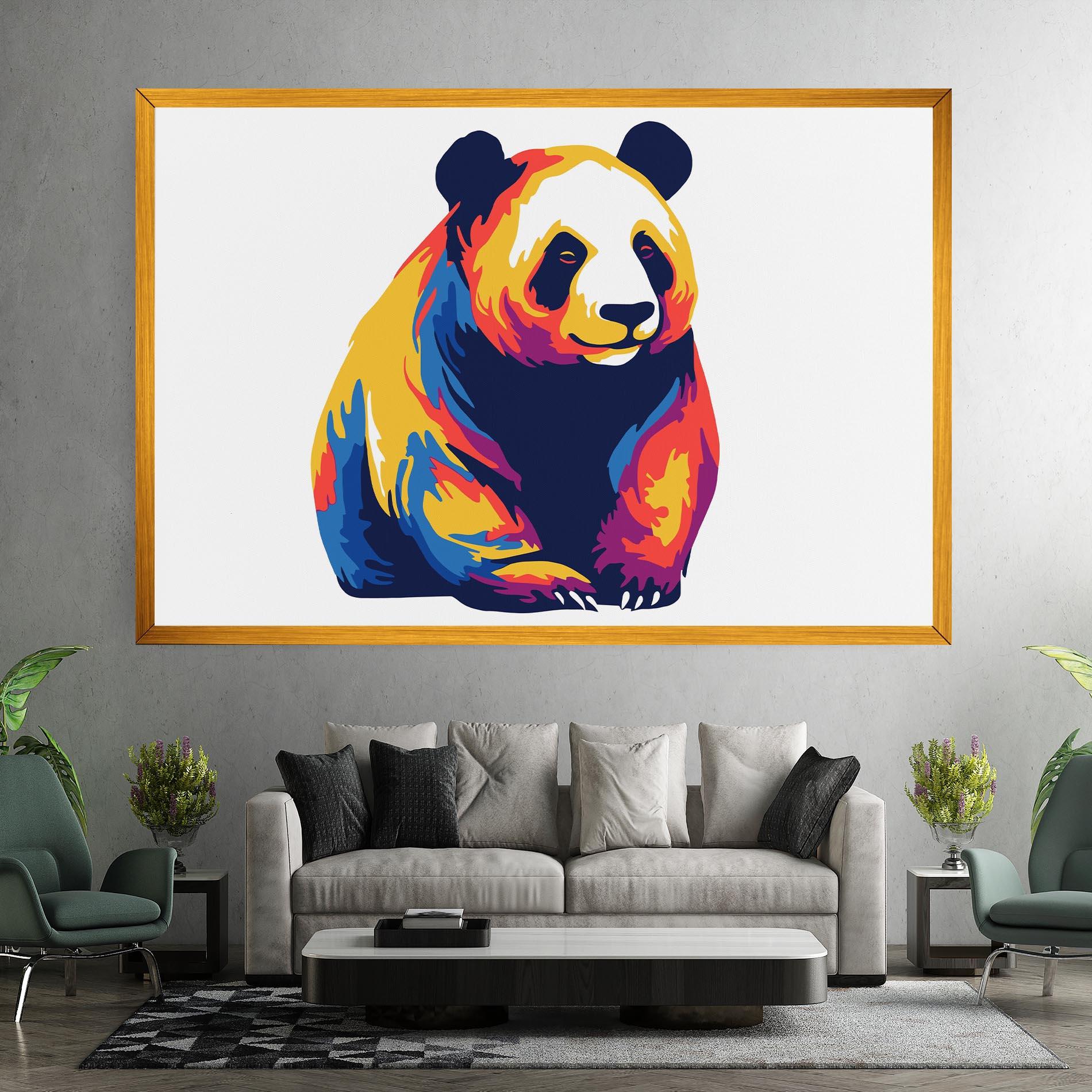 Leinwandbild Cute Panda mockup 7