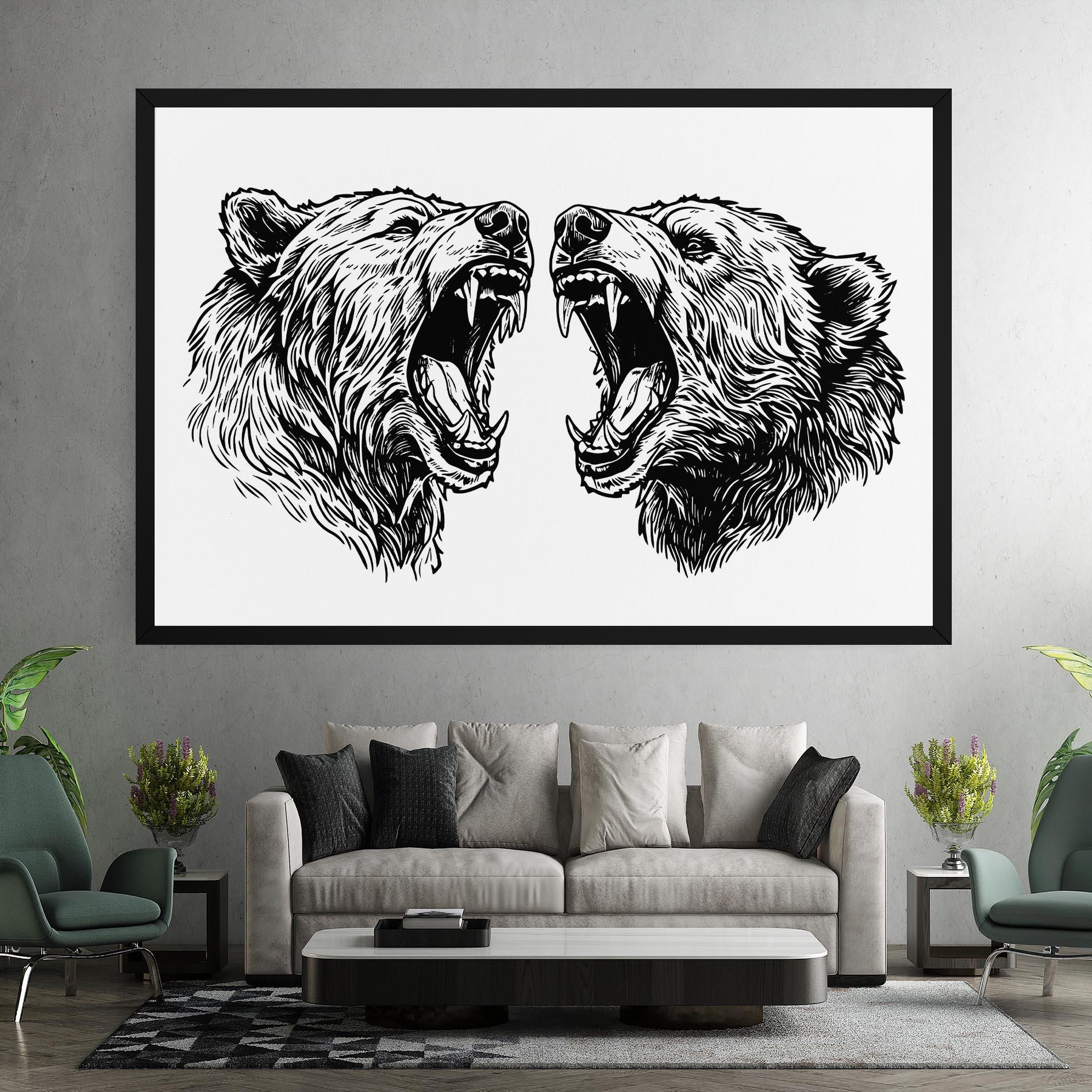 Leinwandbild Bear Bite mockup 7