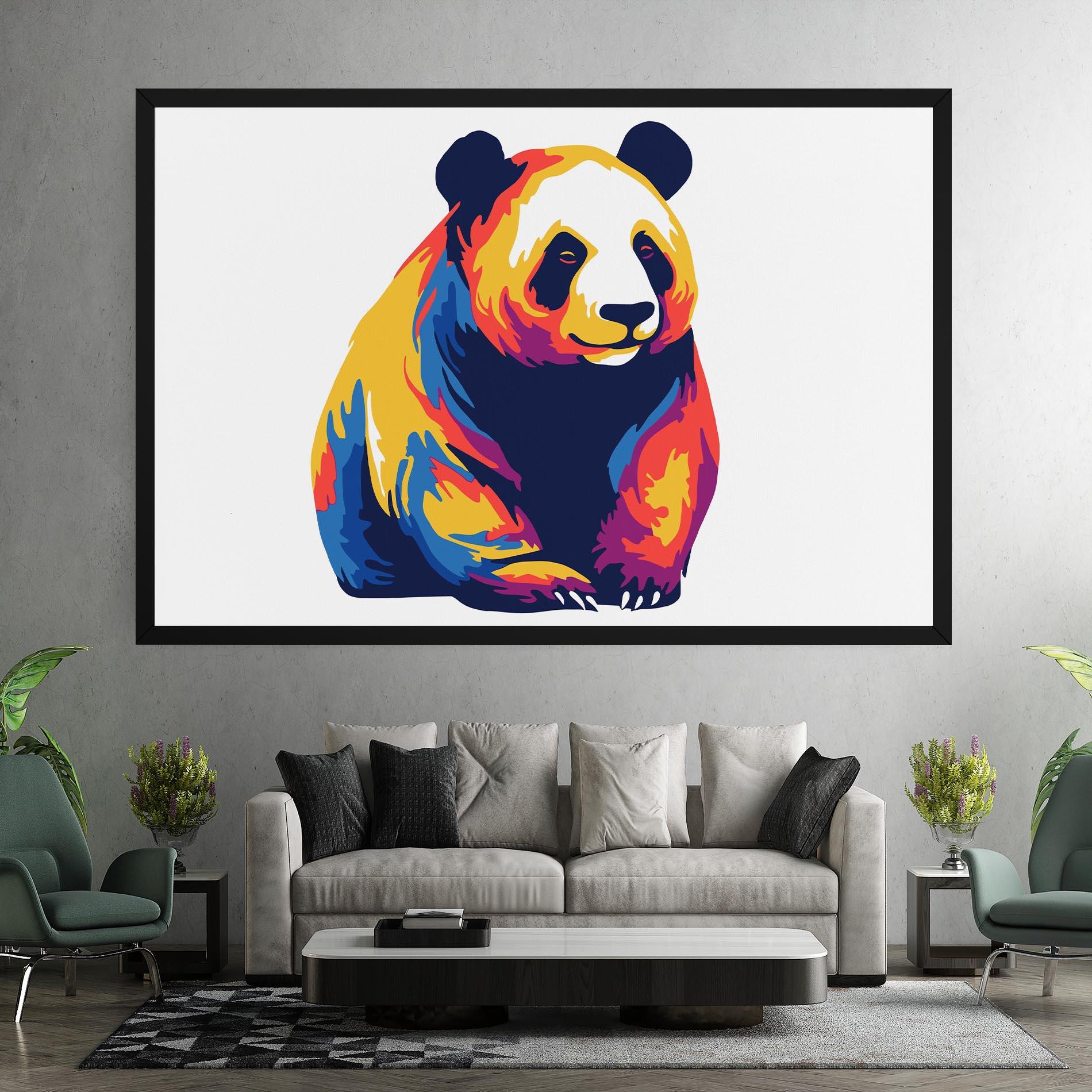 Leinwandbild Cute Panda mockup 7
