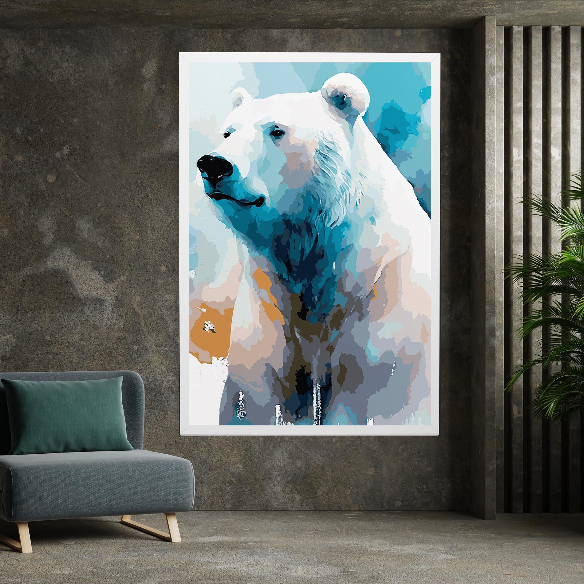 Leinwandbild Beautiful Icebear mockup 7