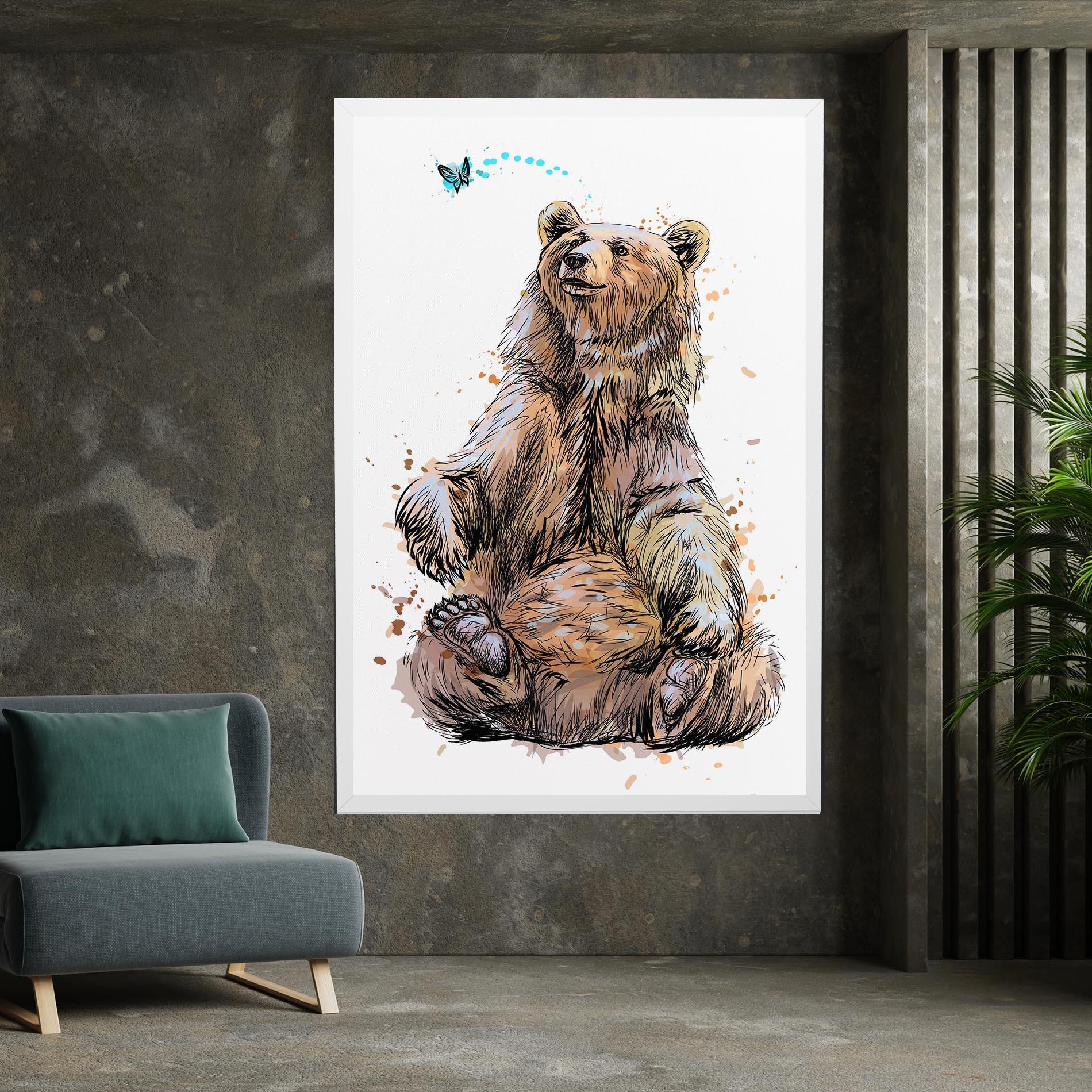 Leinwandbild Butterfly Bear mockup 7