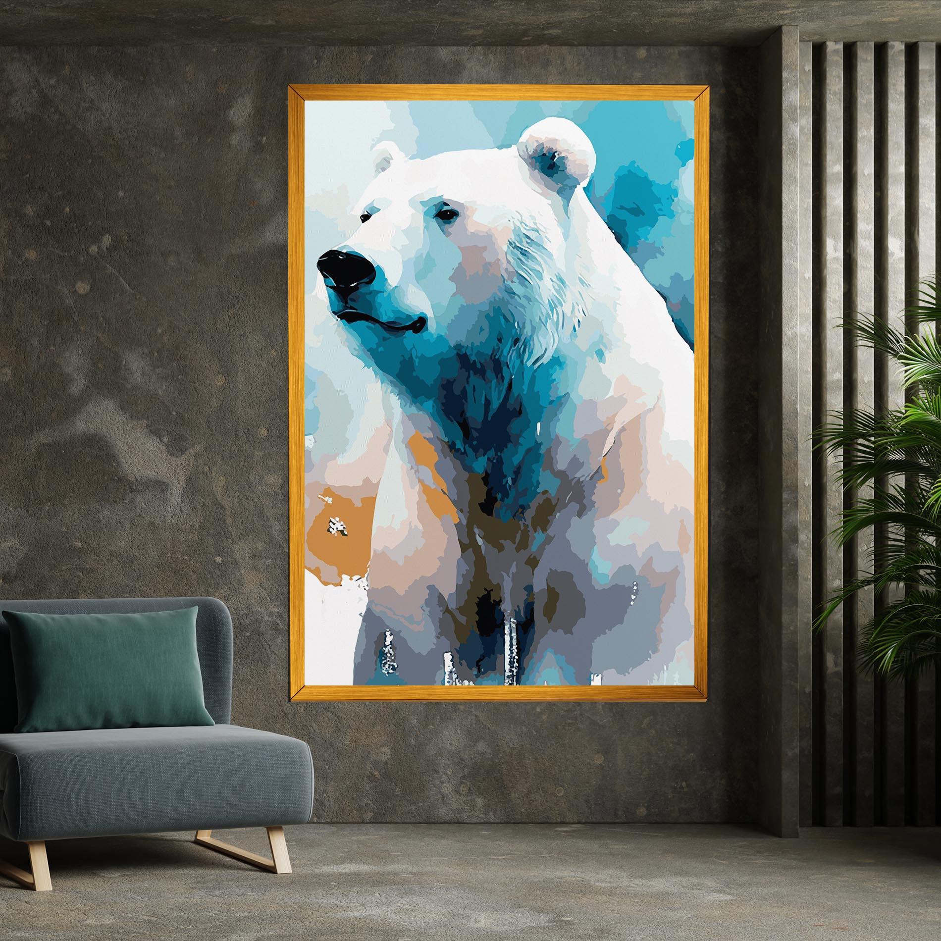 Leinwandbild Beautiful Icebear mockup 7