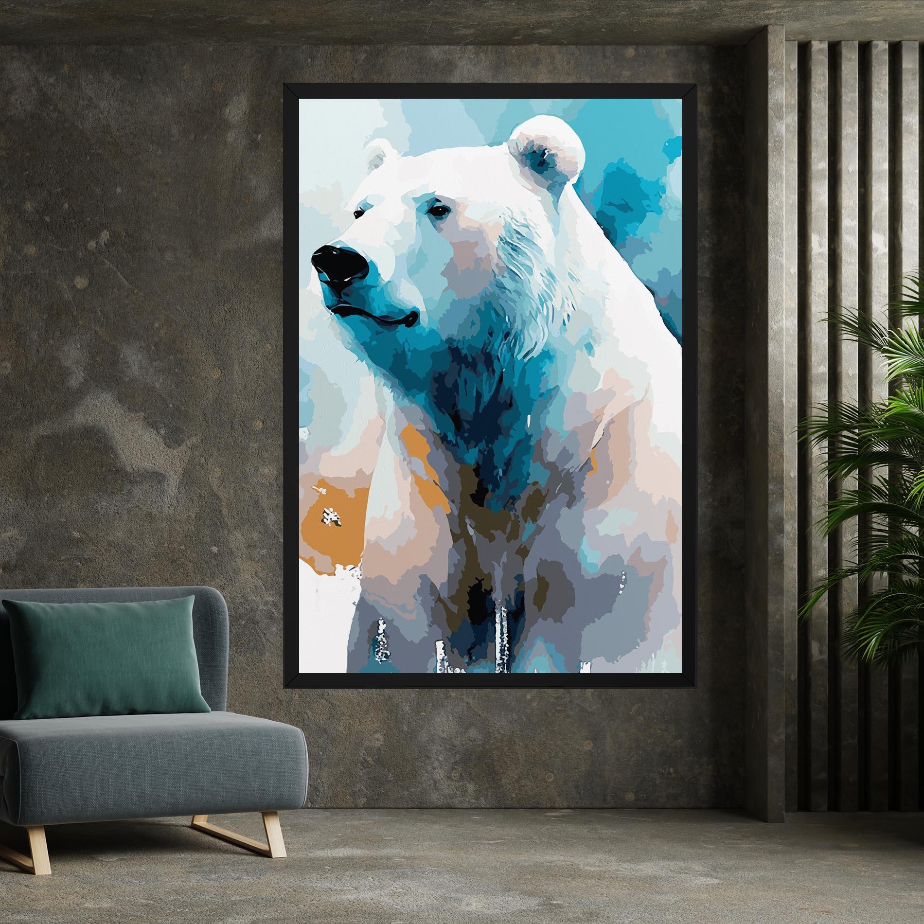 Leinwandbild Beautiful Icebear mockup 7