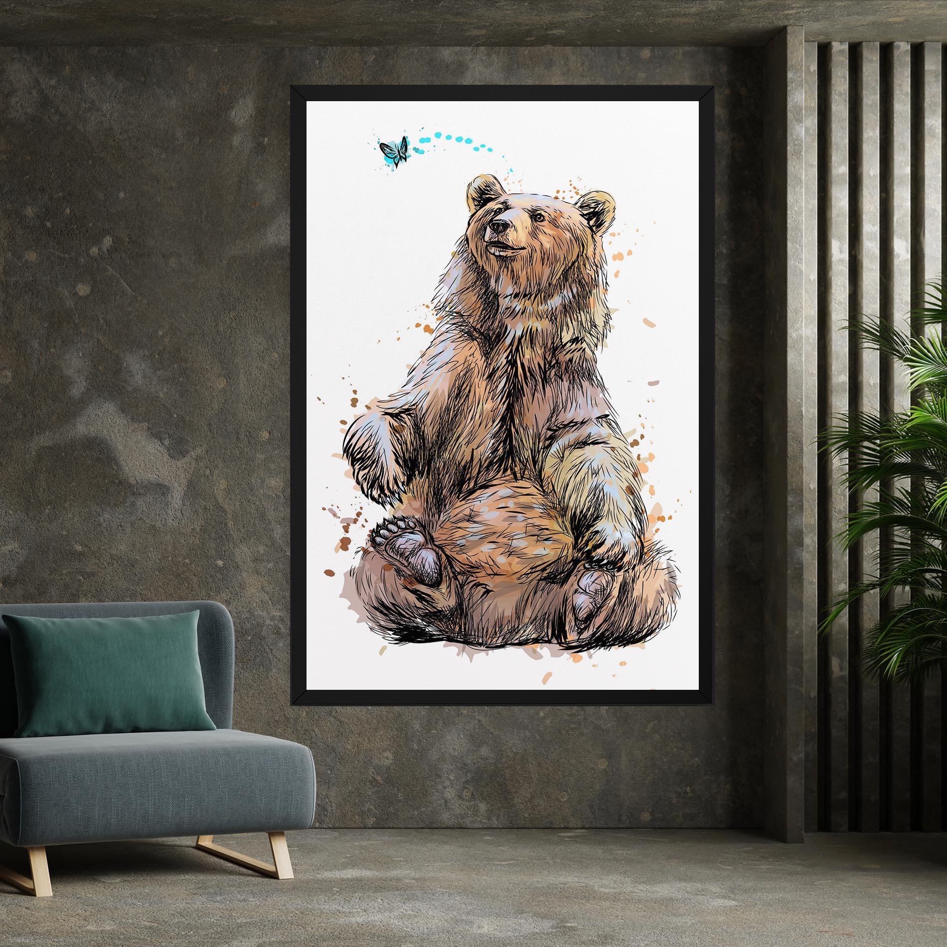 Leinwandbild Butterfly Bear mockup 7