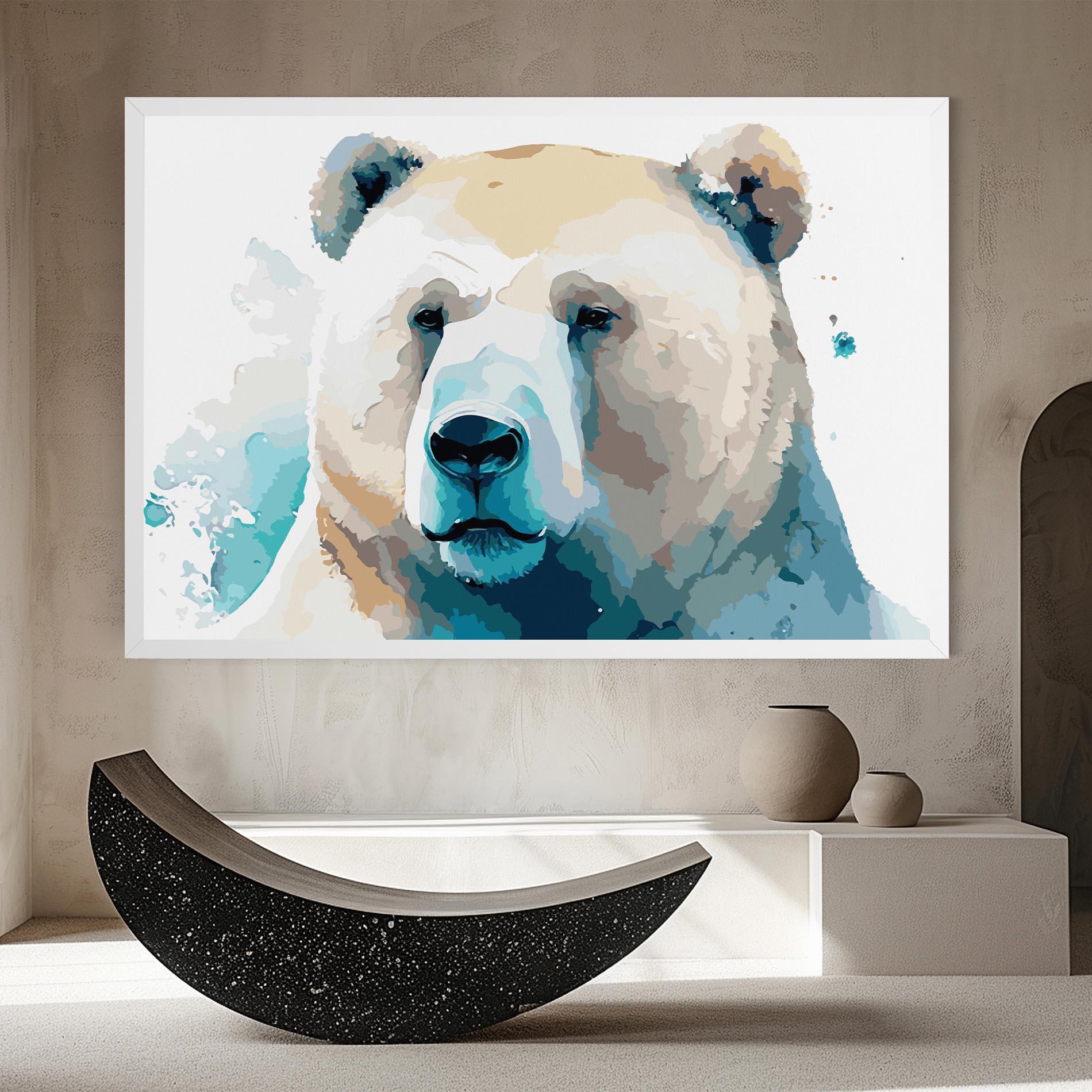 Leinwandbild Big Watercolor Bear mockup 8