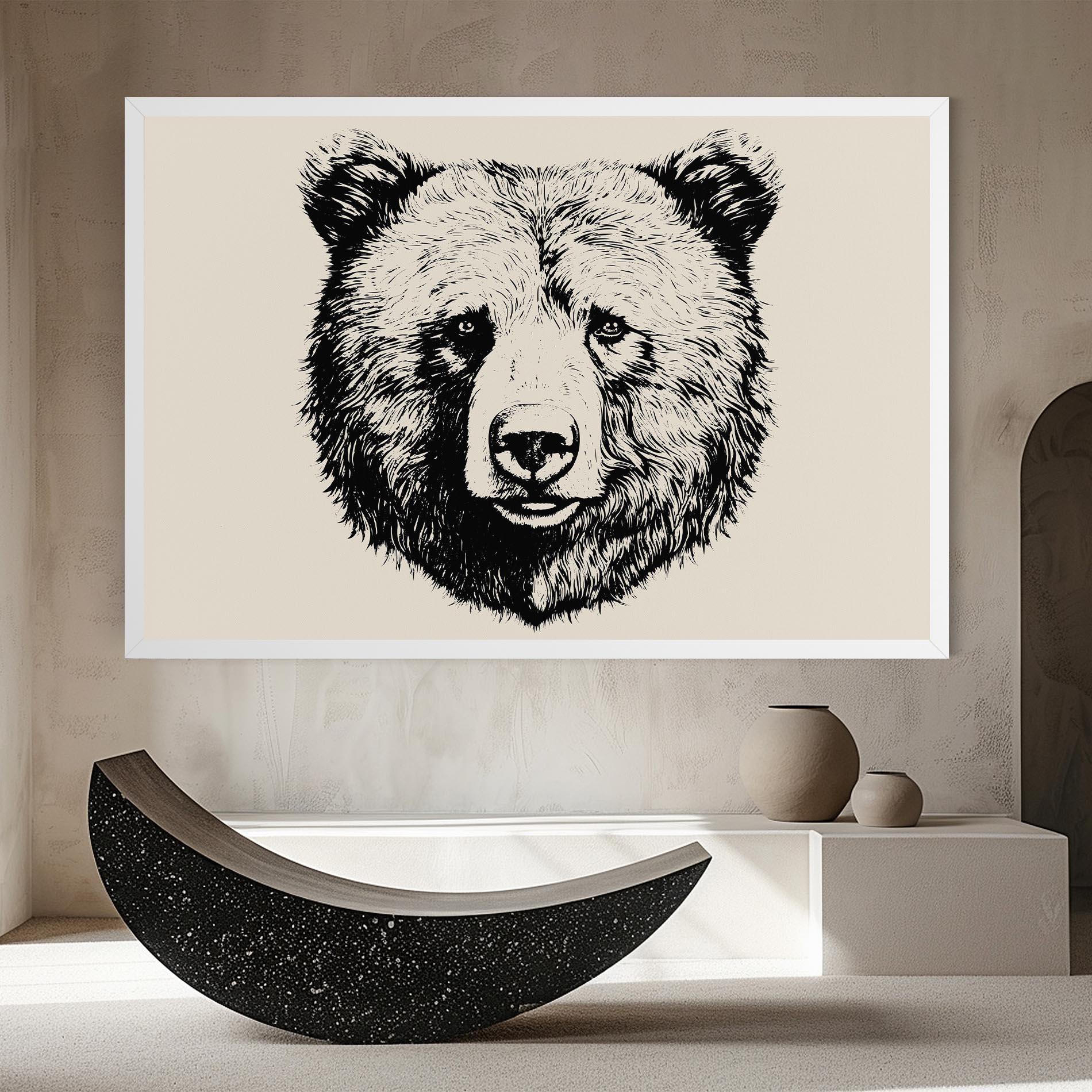 Leinwandbild Cream Head Bear mockup 8