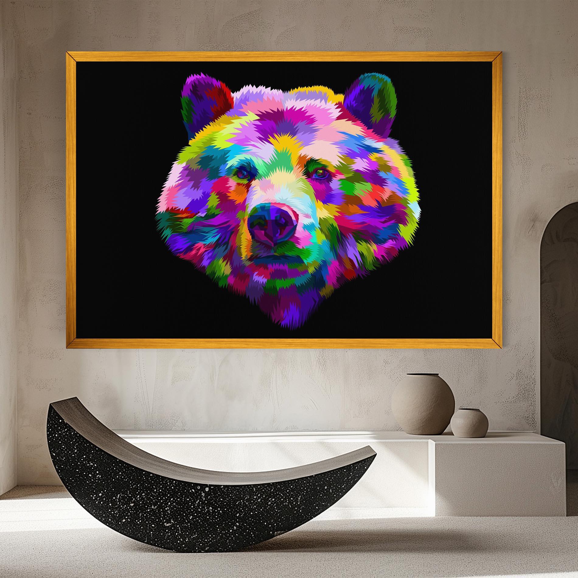 Leinwandbild Bear Head Art mockup 8