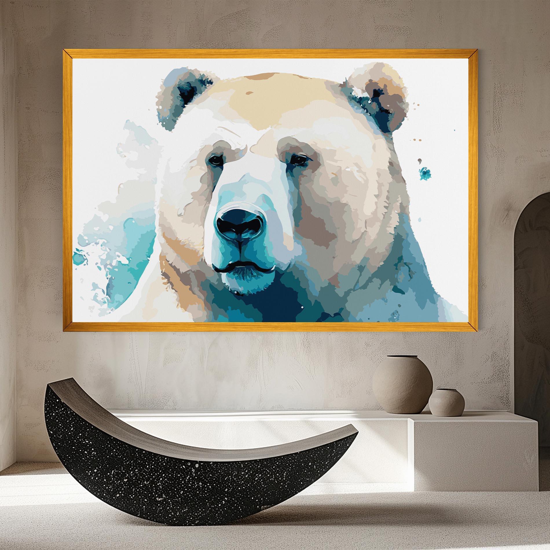 Leinwandbild Big Watercolor Bear mockup 8