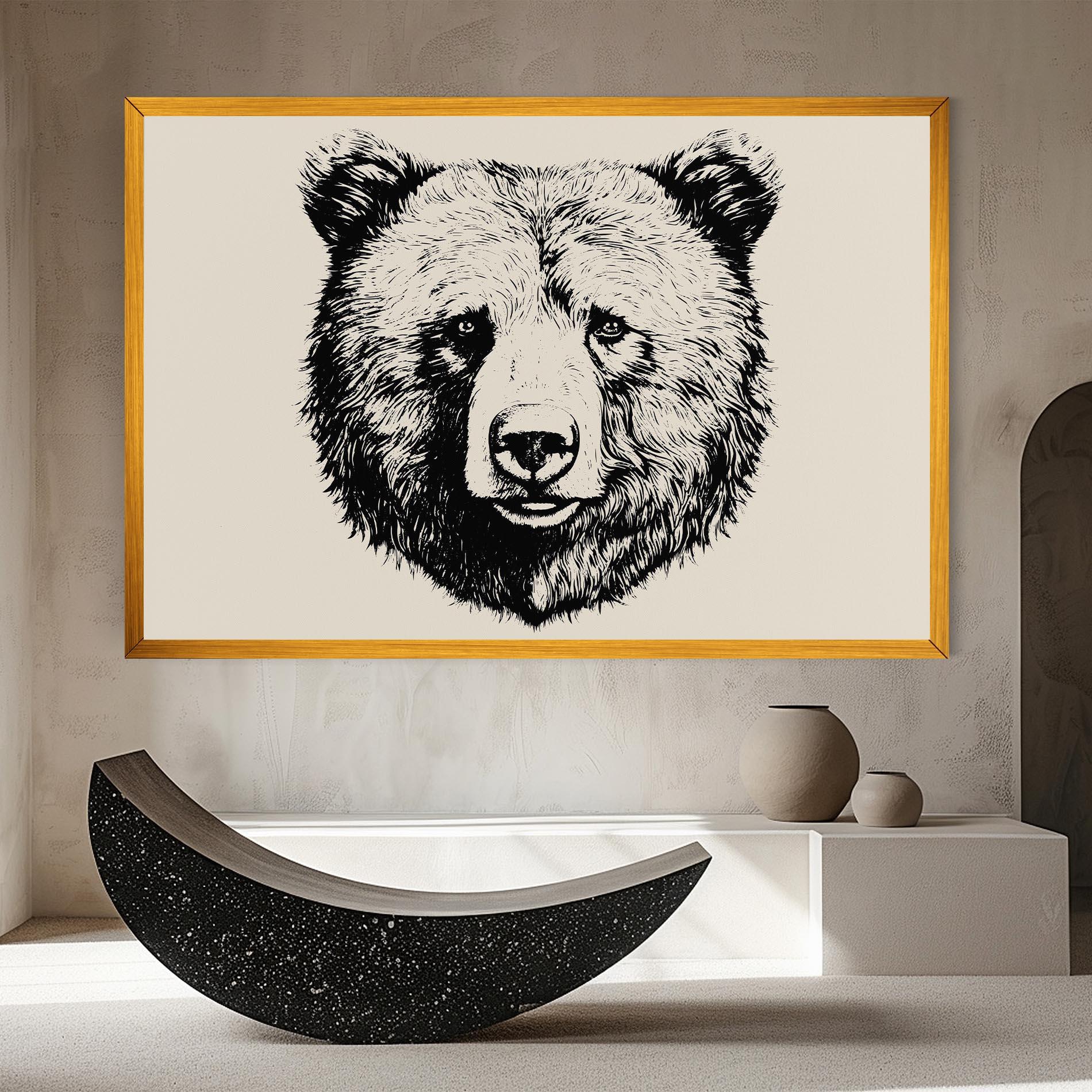 Leinwandbild Cream Head Bear mockup 8