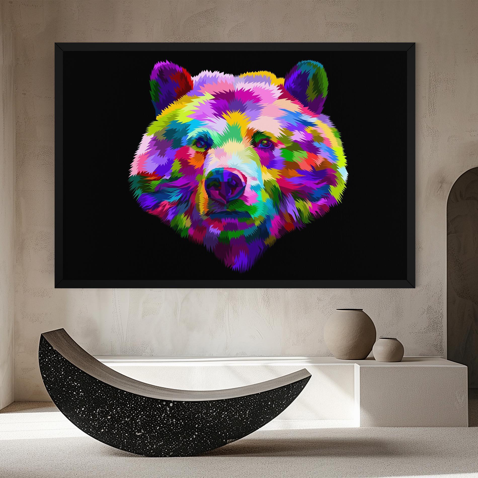 Leinwandbild Bear Head Art mockup 8