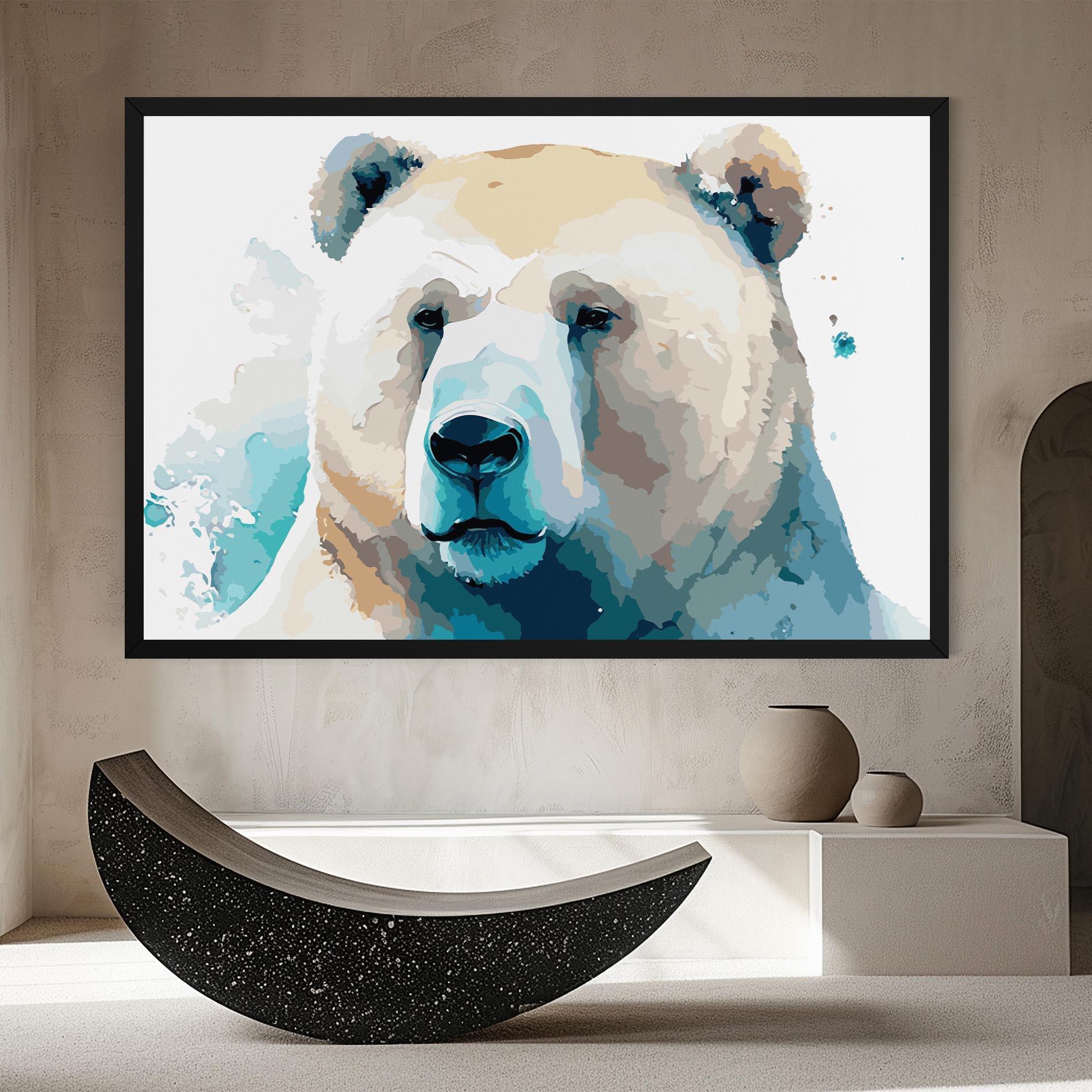 Leinwandbild Big Watercolor Bear mockup 8