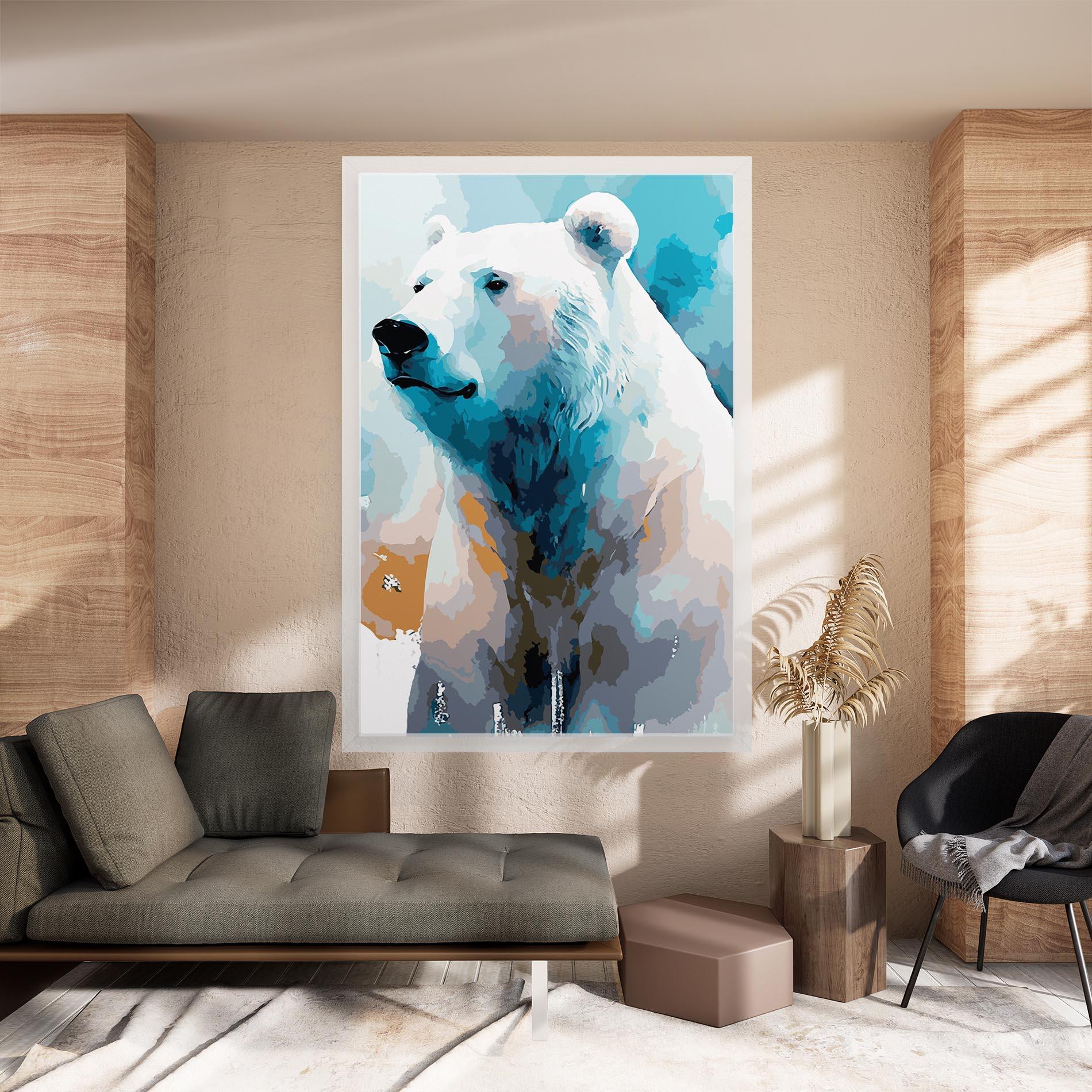 Leinwandbild Beautiful Icebear mockup 8