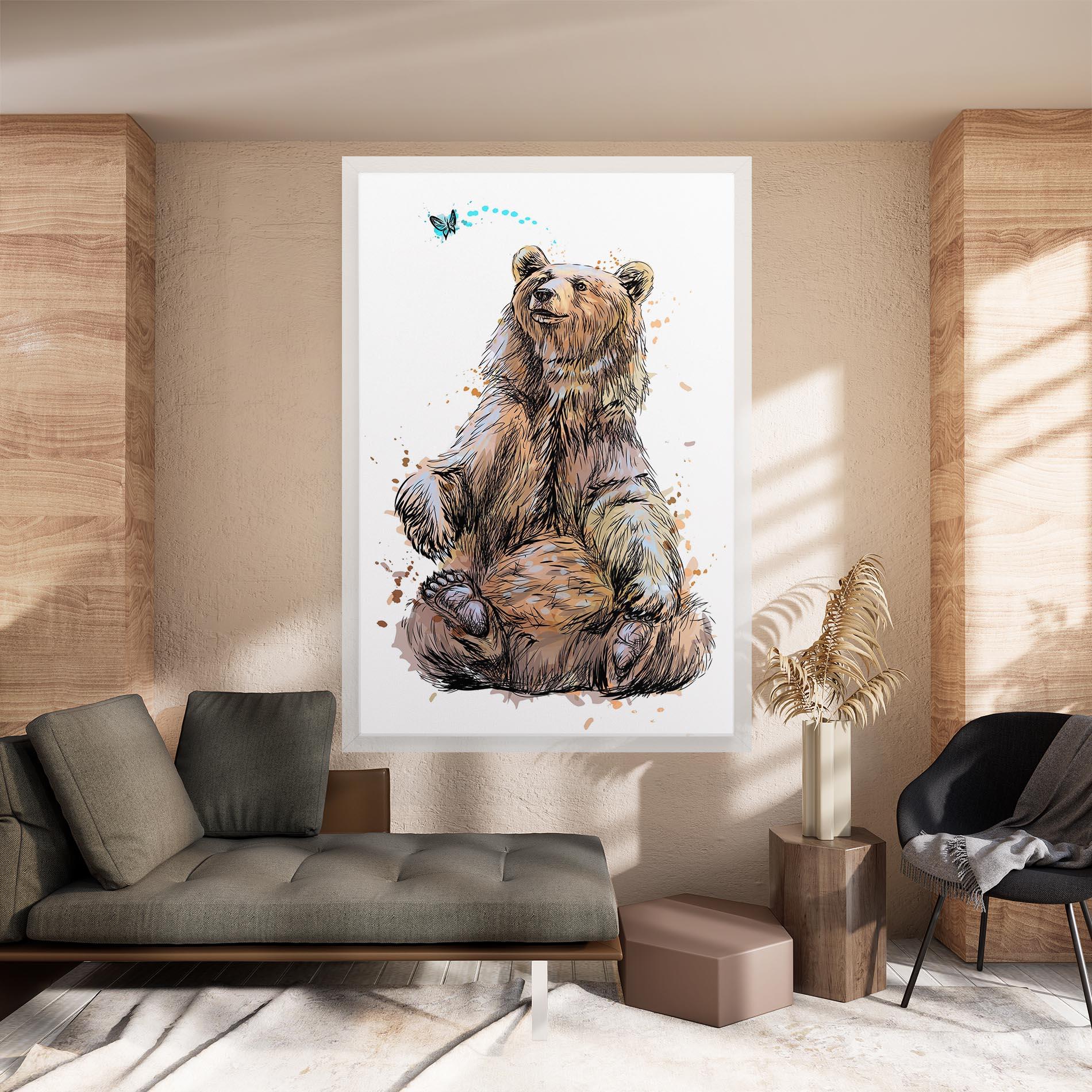 Leinwandbild Butterfly Bear mockup 8
