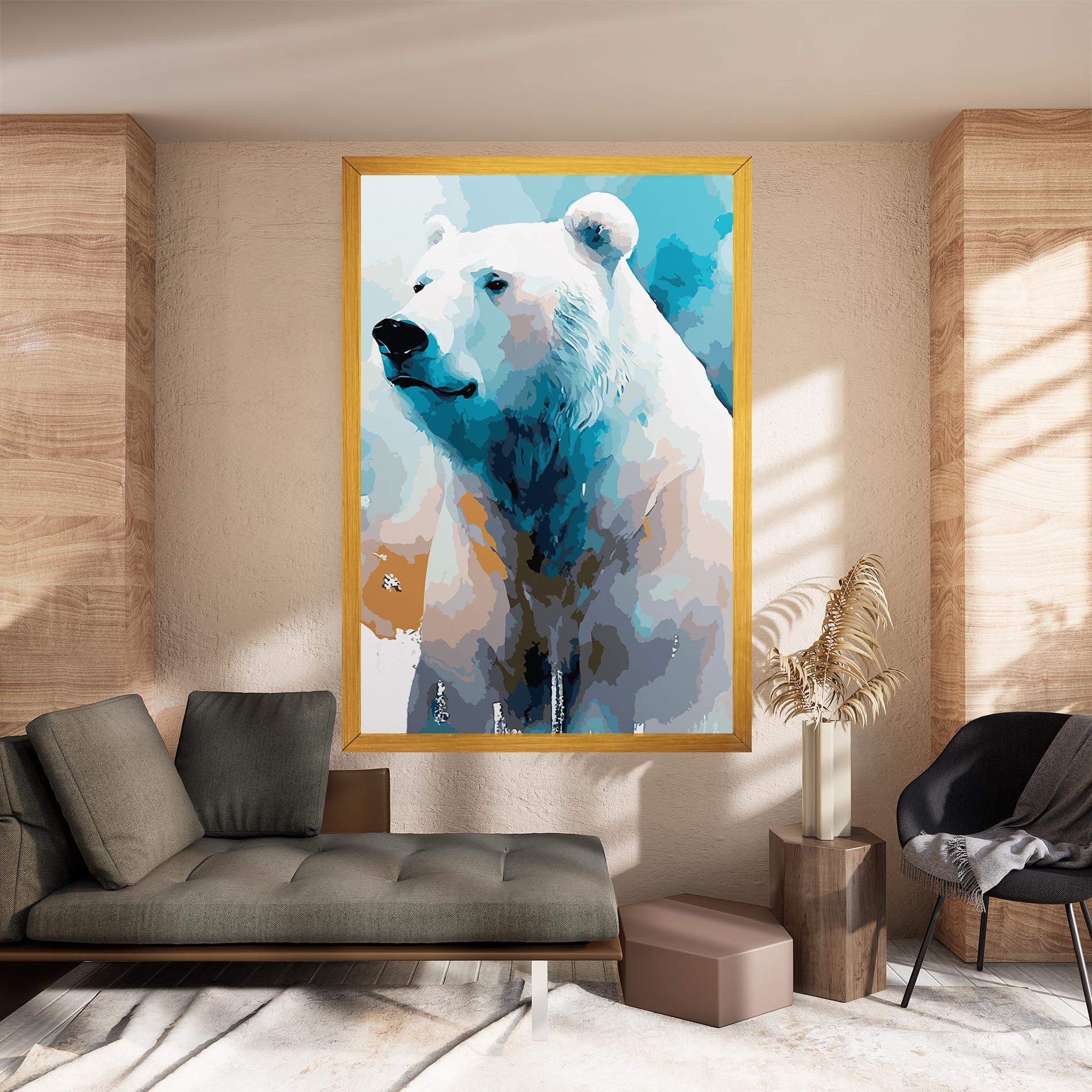 Leinwandbild Beautiful Icebear mockup 8