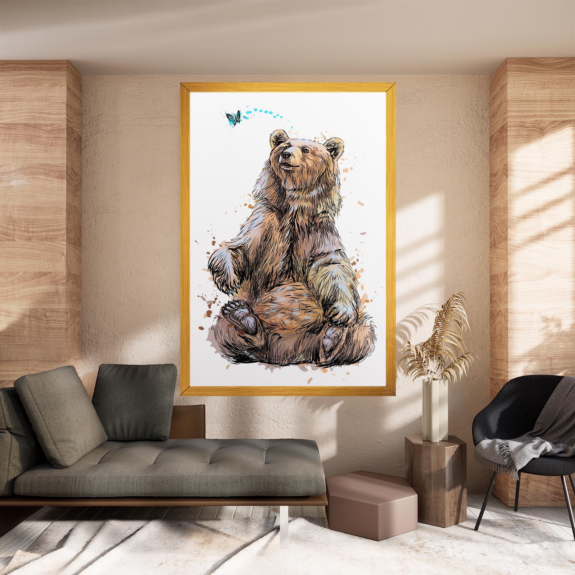 Leinwandbild Butterfly Bear mockup 8