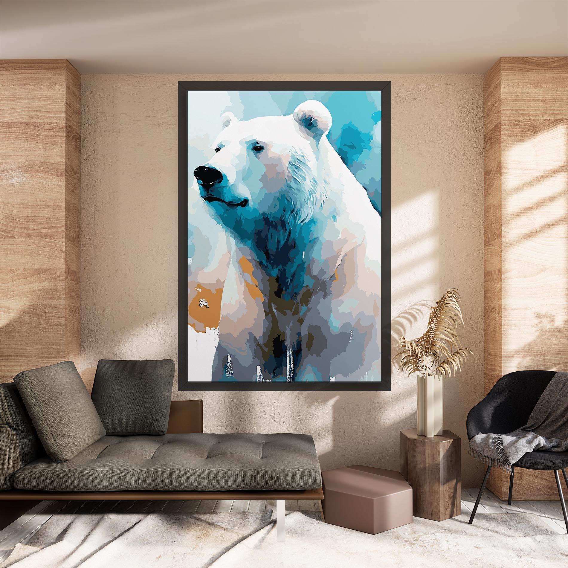 Leinwandbild Beautiful Icebear mockup 8