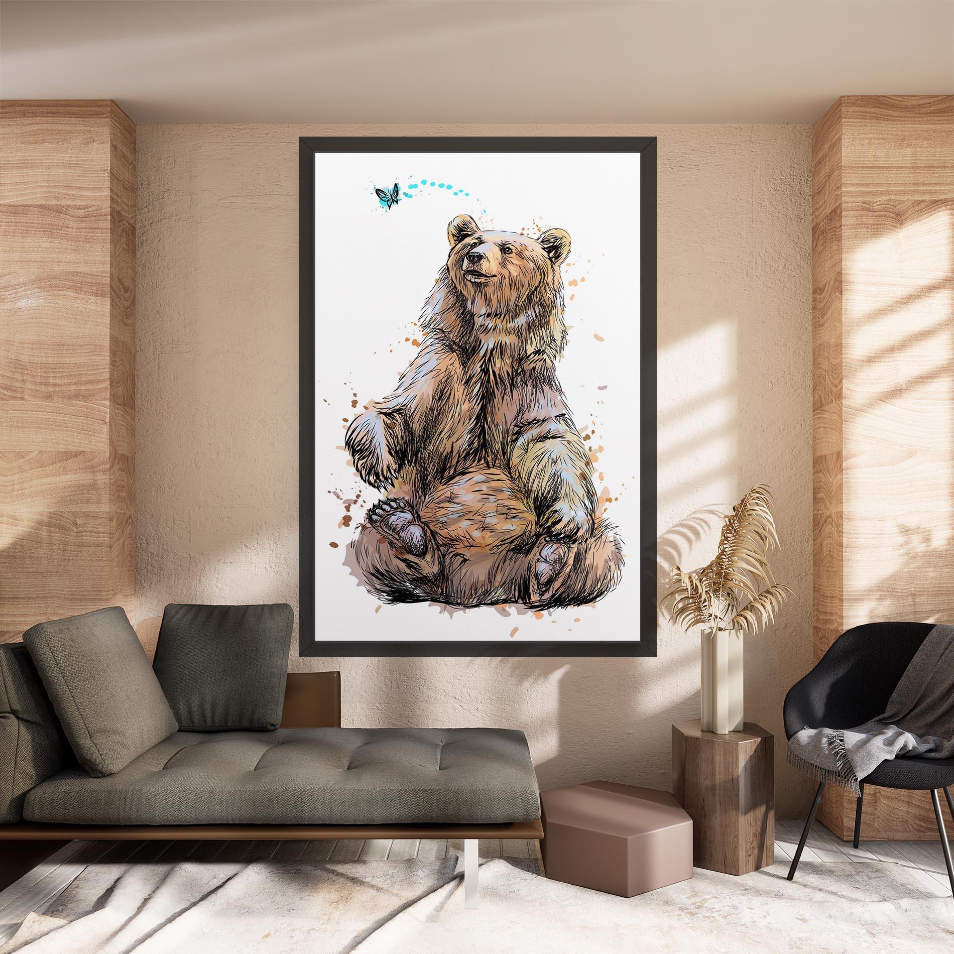 Leinwandbild Butterfly Bear mockup 8