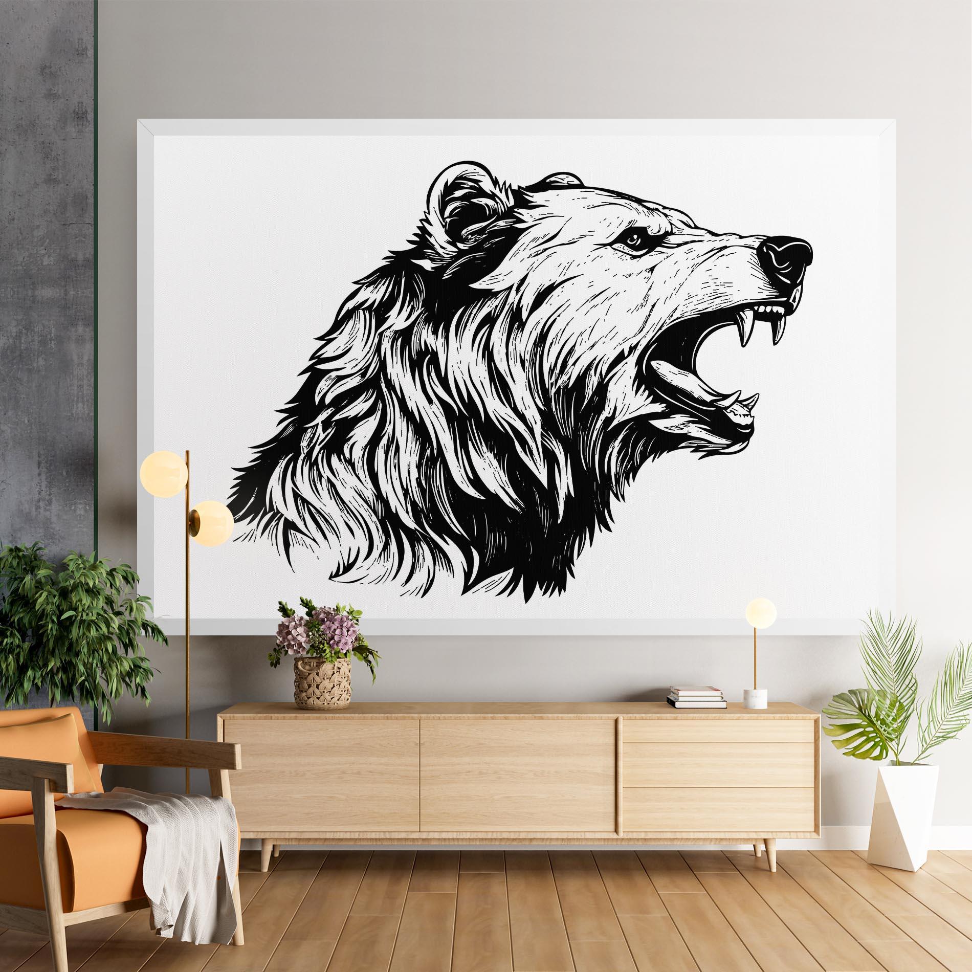 Leinwandbild Angry Bear mockup 9