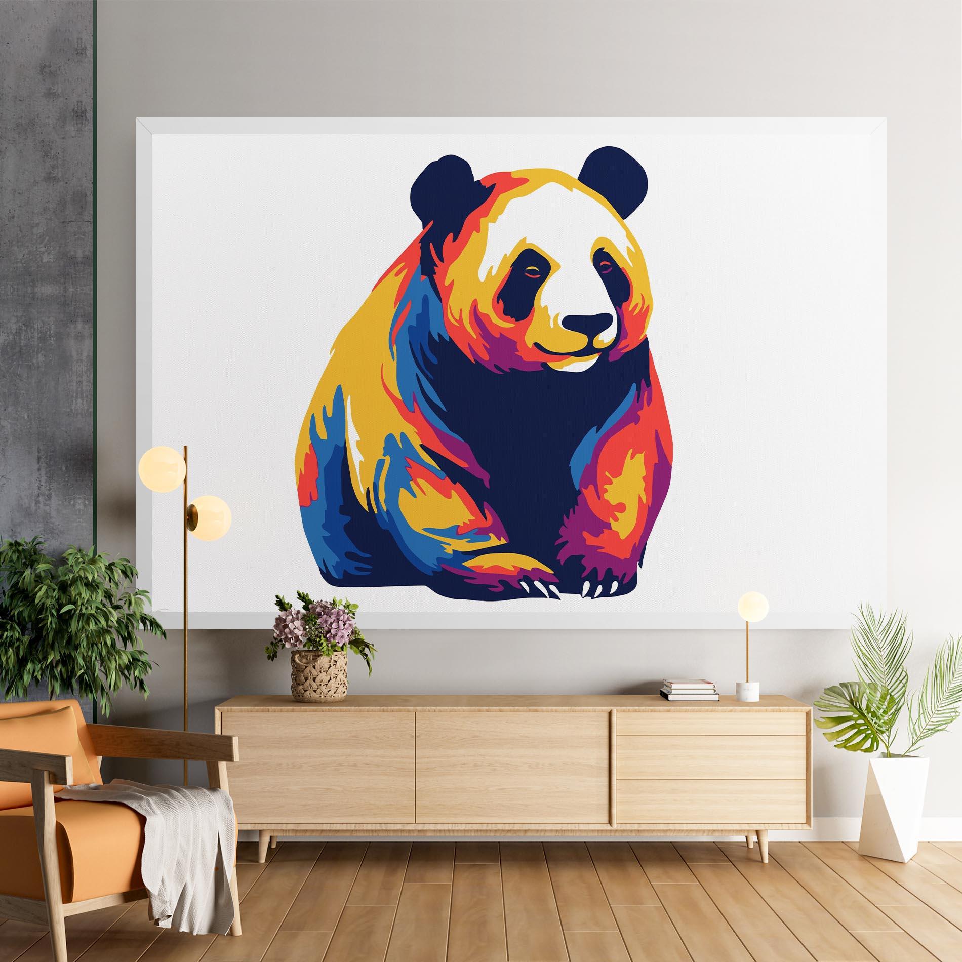 Leinwandbild Cute Panda mockup 9