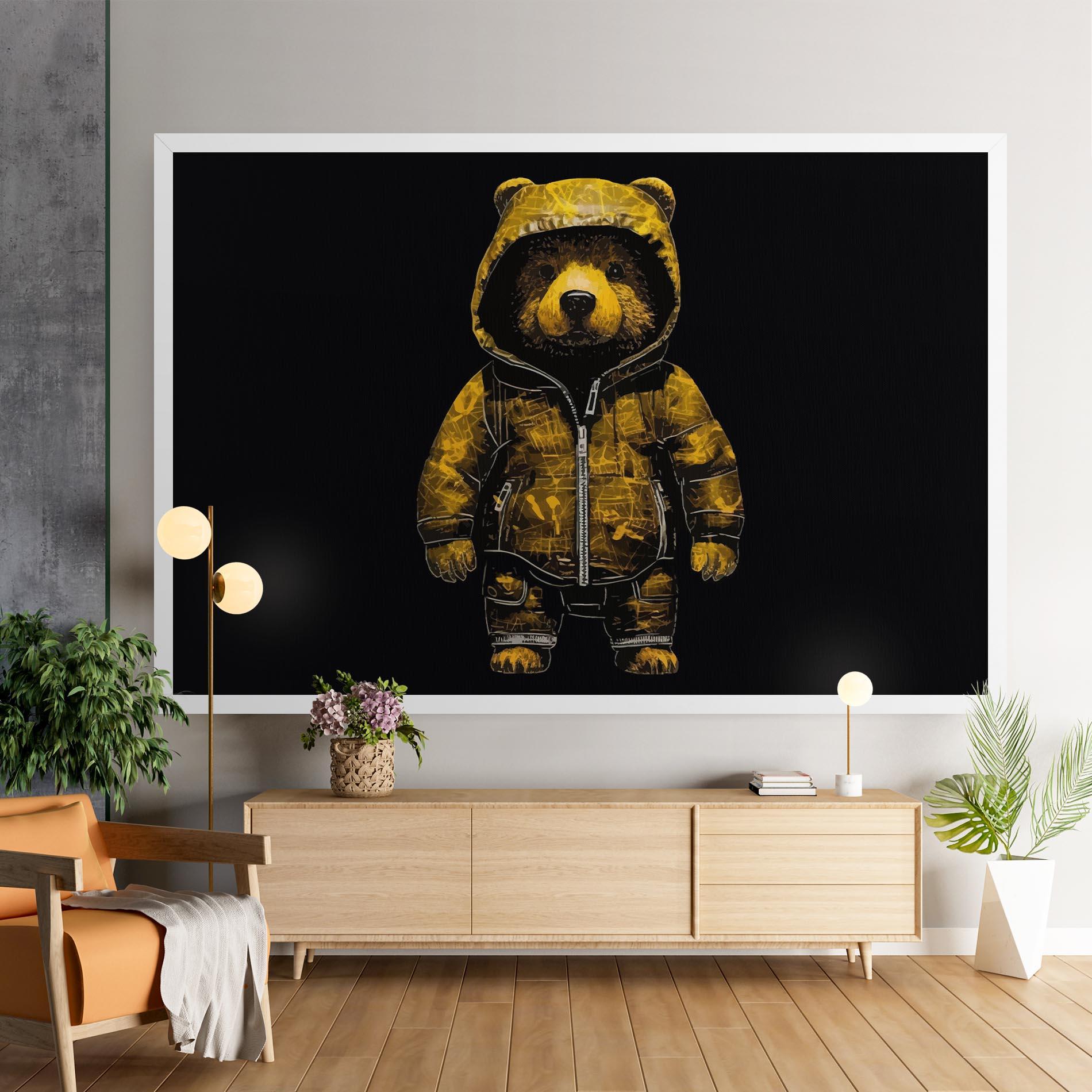 Leinwandbild Yellow Bear mockup 9