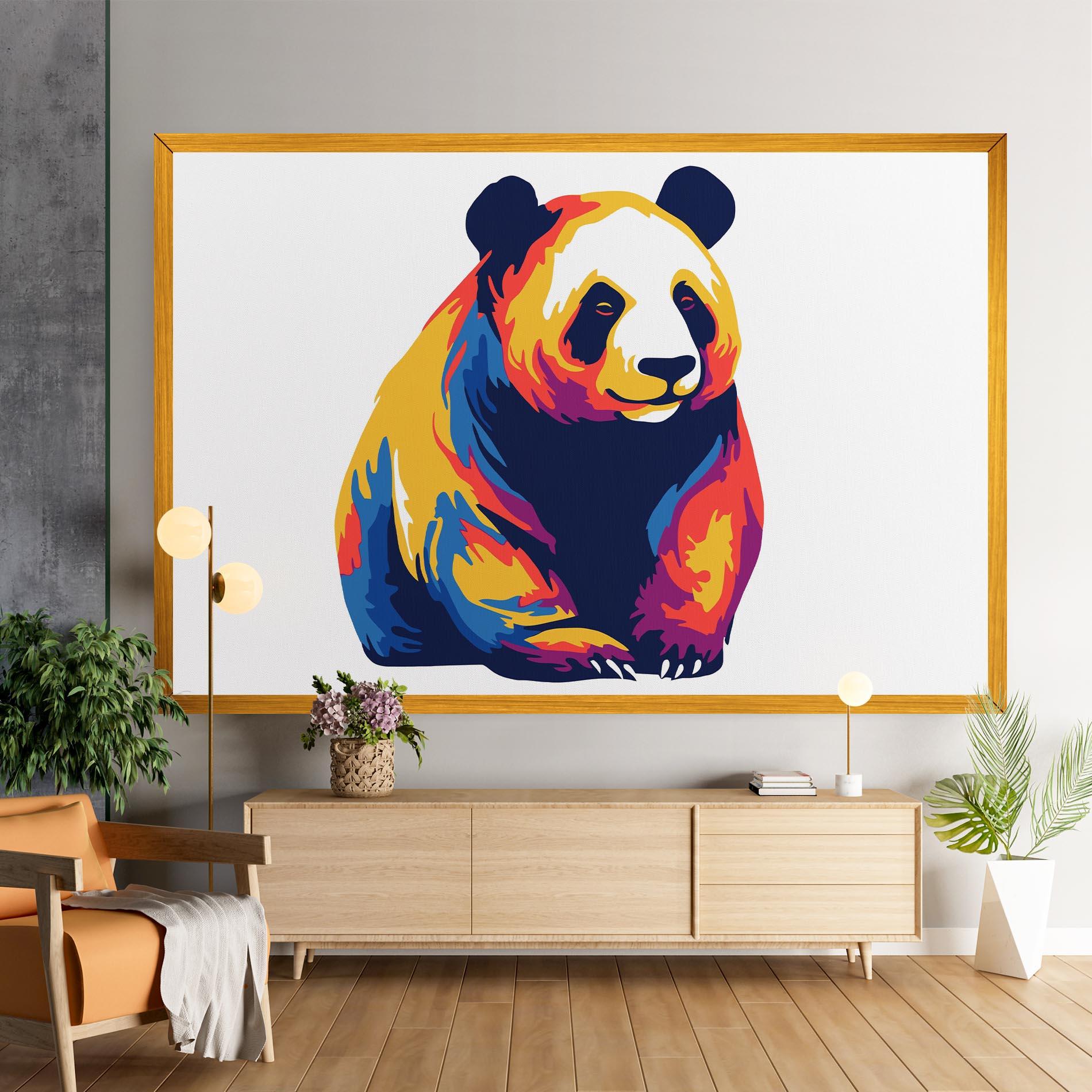 Leinwandbild Cute Panda mockup 9