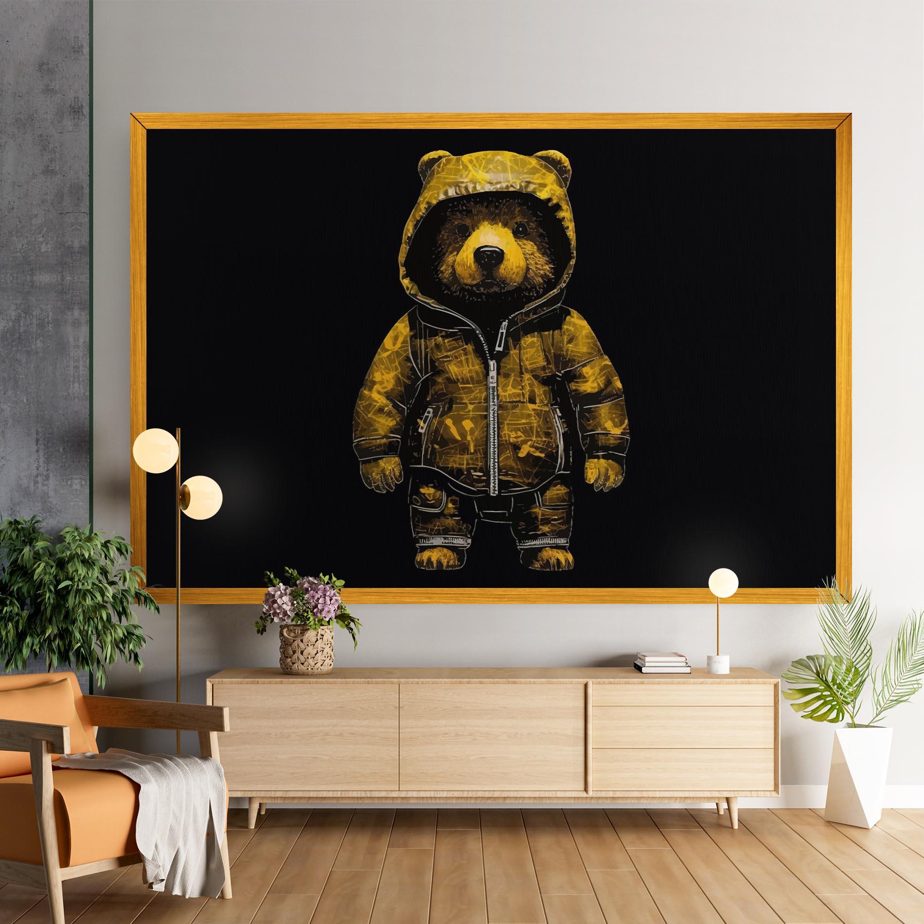 Leinwandbild Yellow Bear mockup 9