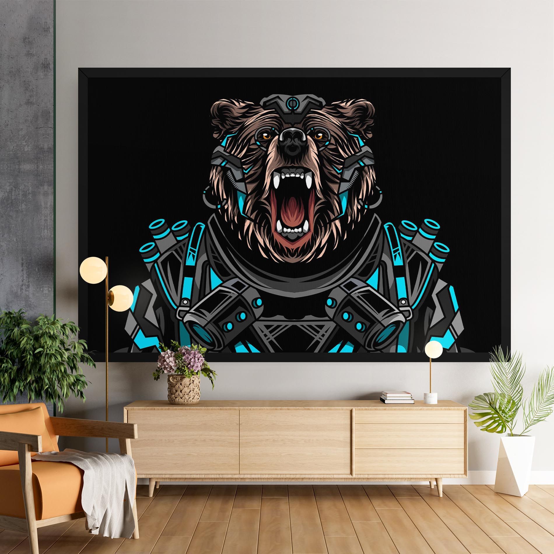 Black Cyborg Bear mockup 9