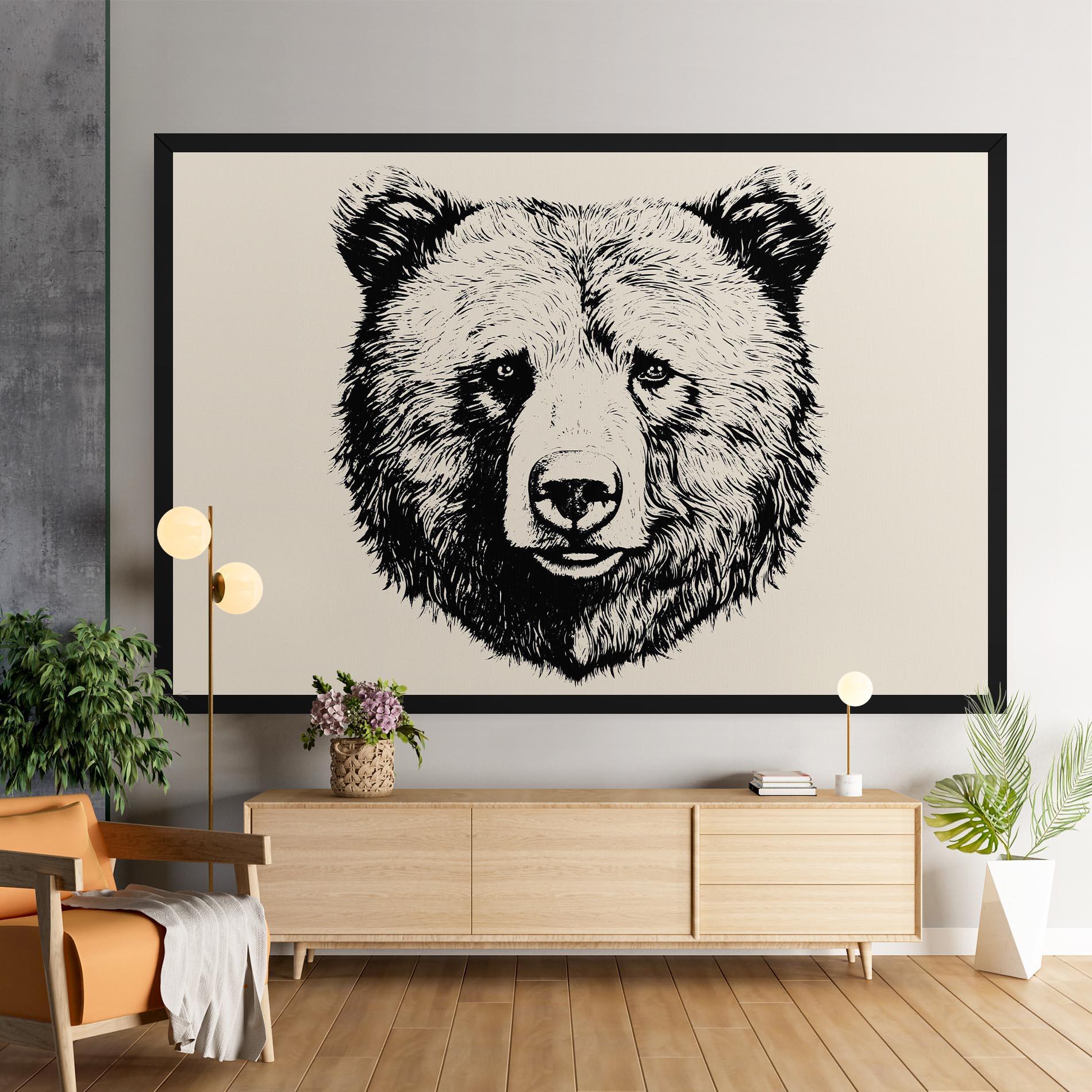 Leinwandbild Cream Head Bear mockup 9