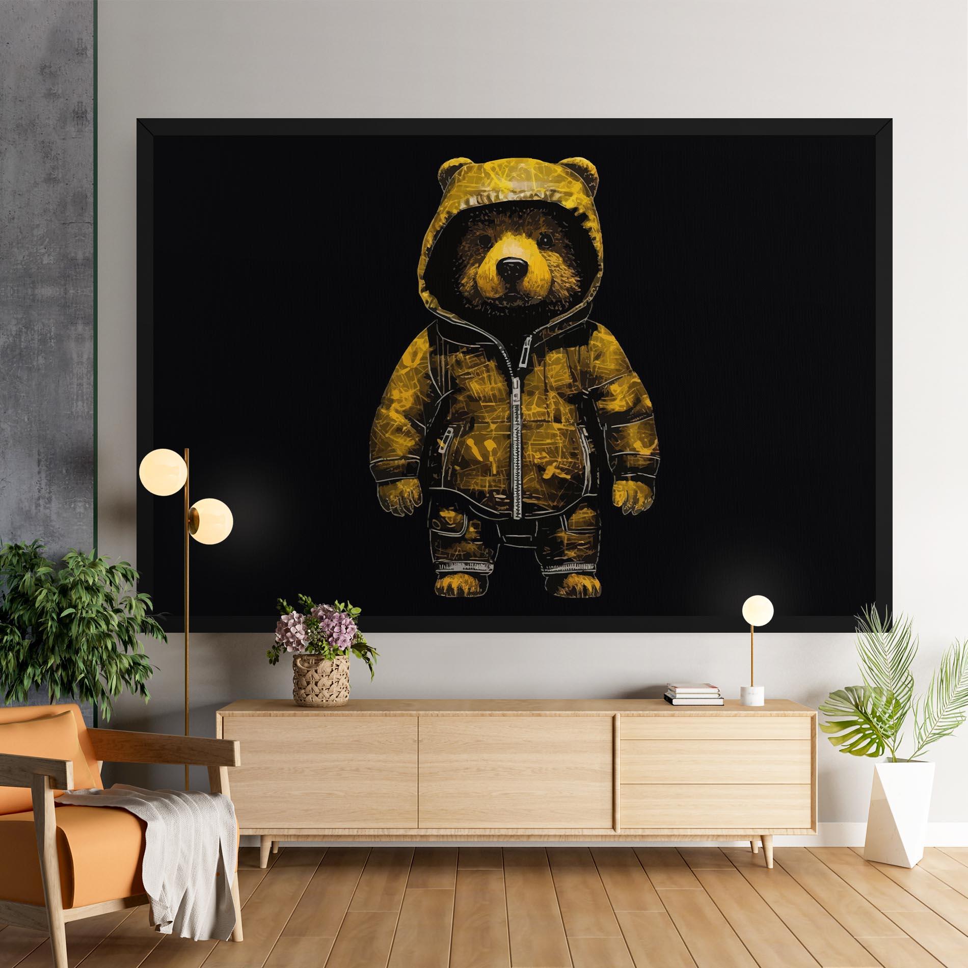 Leinwandbild Yellow Bear mockup 9