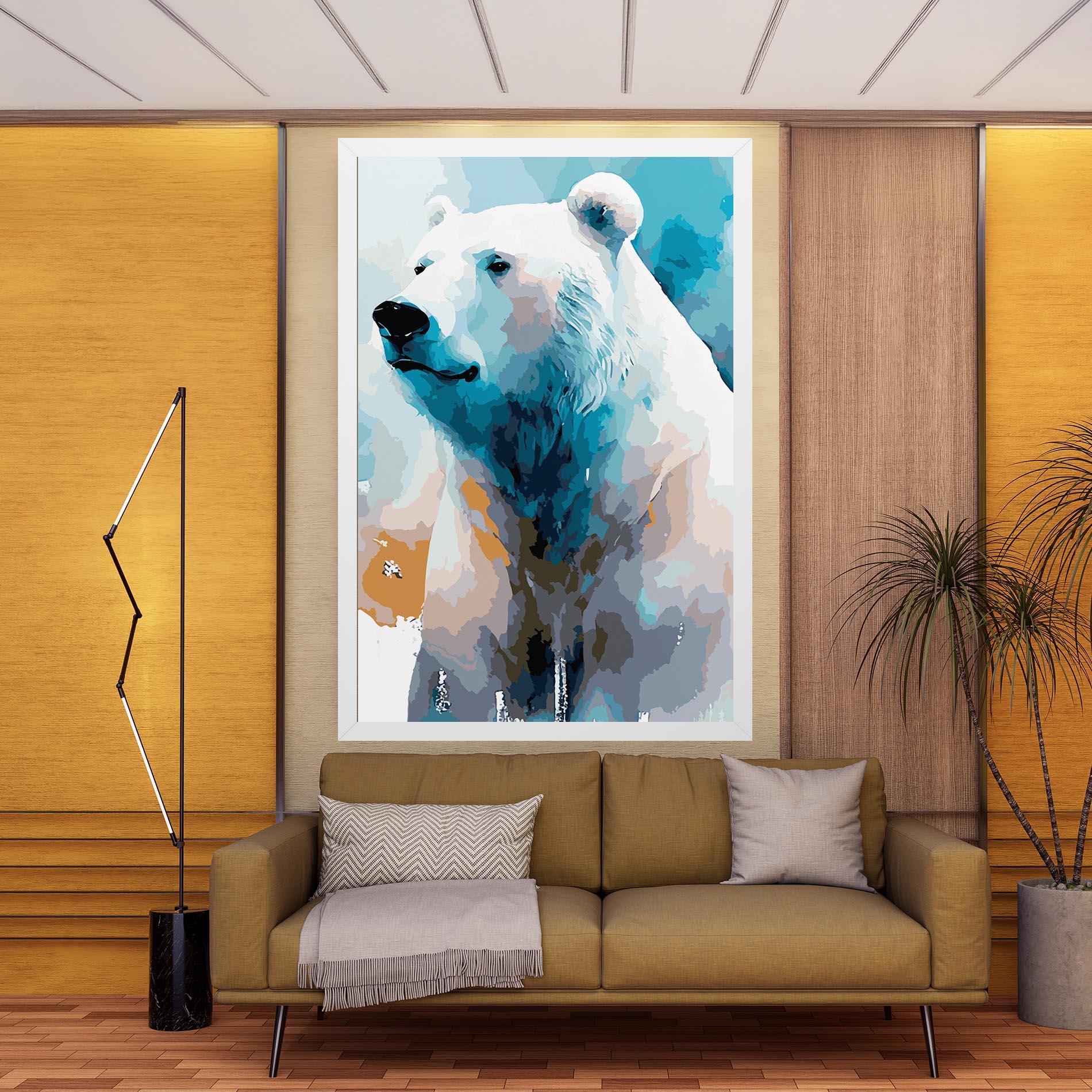 Leinwandbild Beautiful Icebear mockup 9