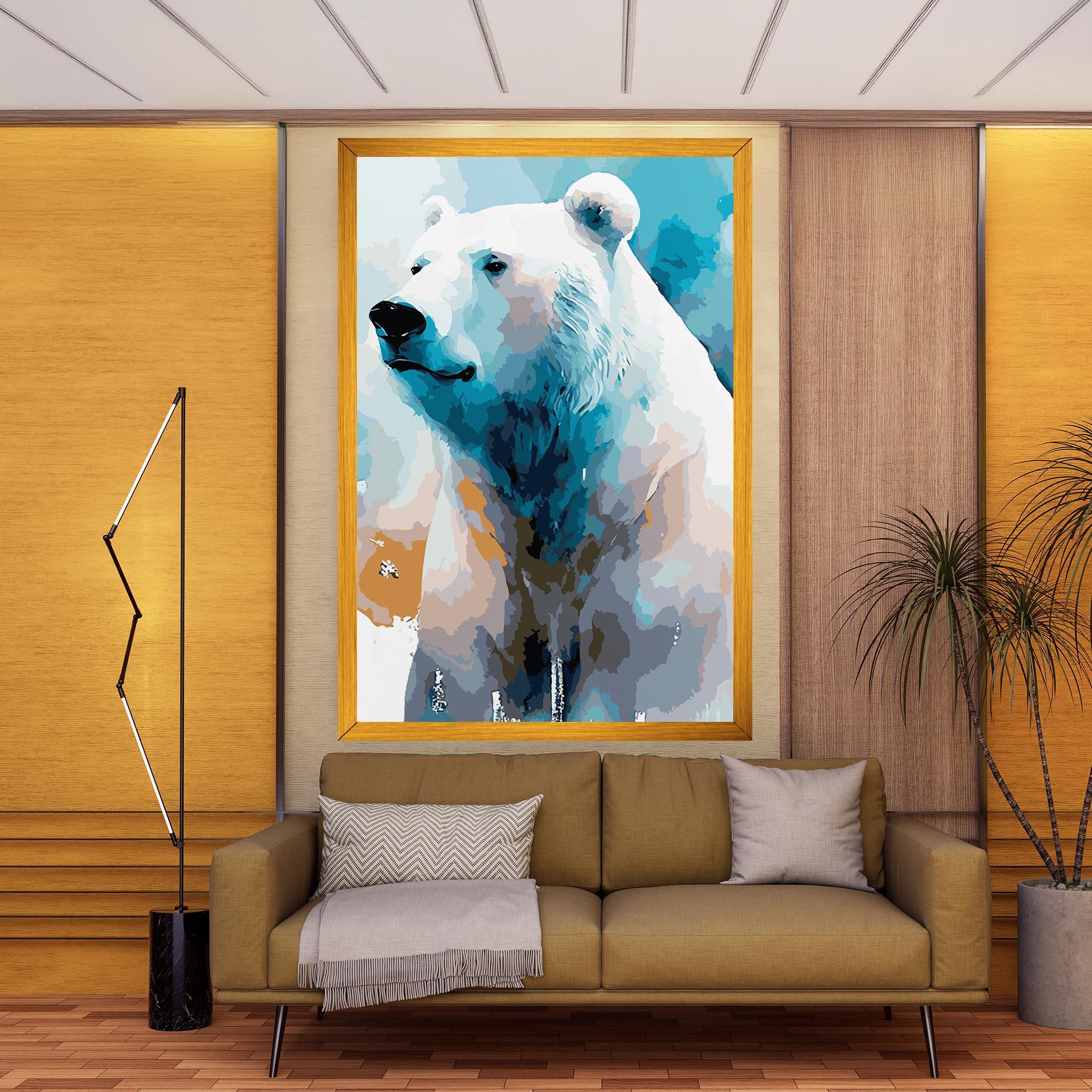Leinwandbild Beautiful Icebear mockup 9