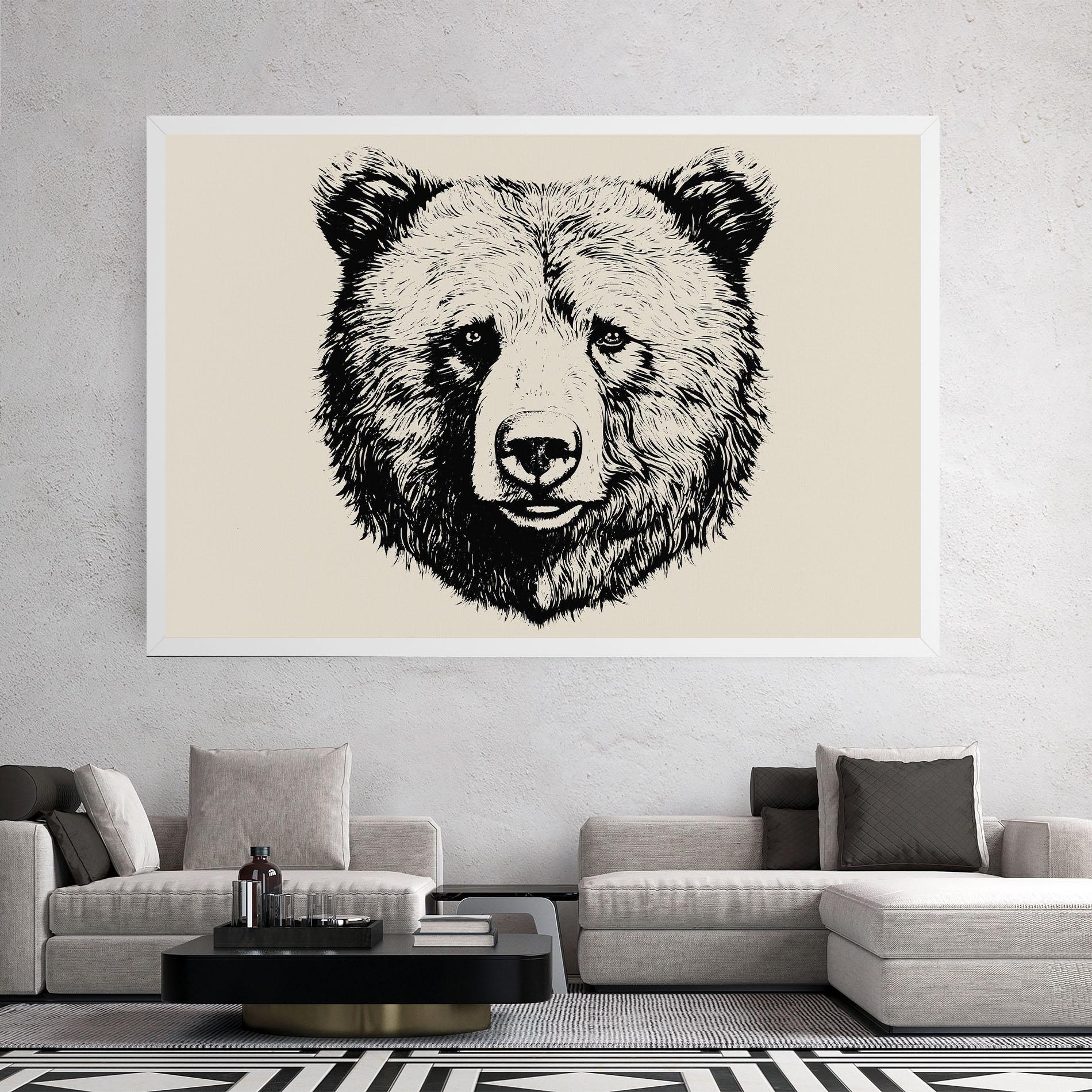 Leinwandbild Cream Head Bear mockup 2