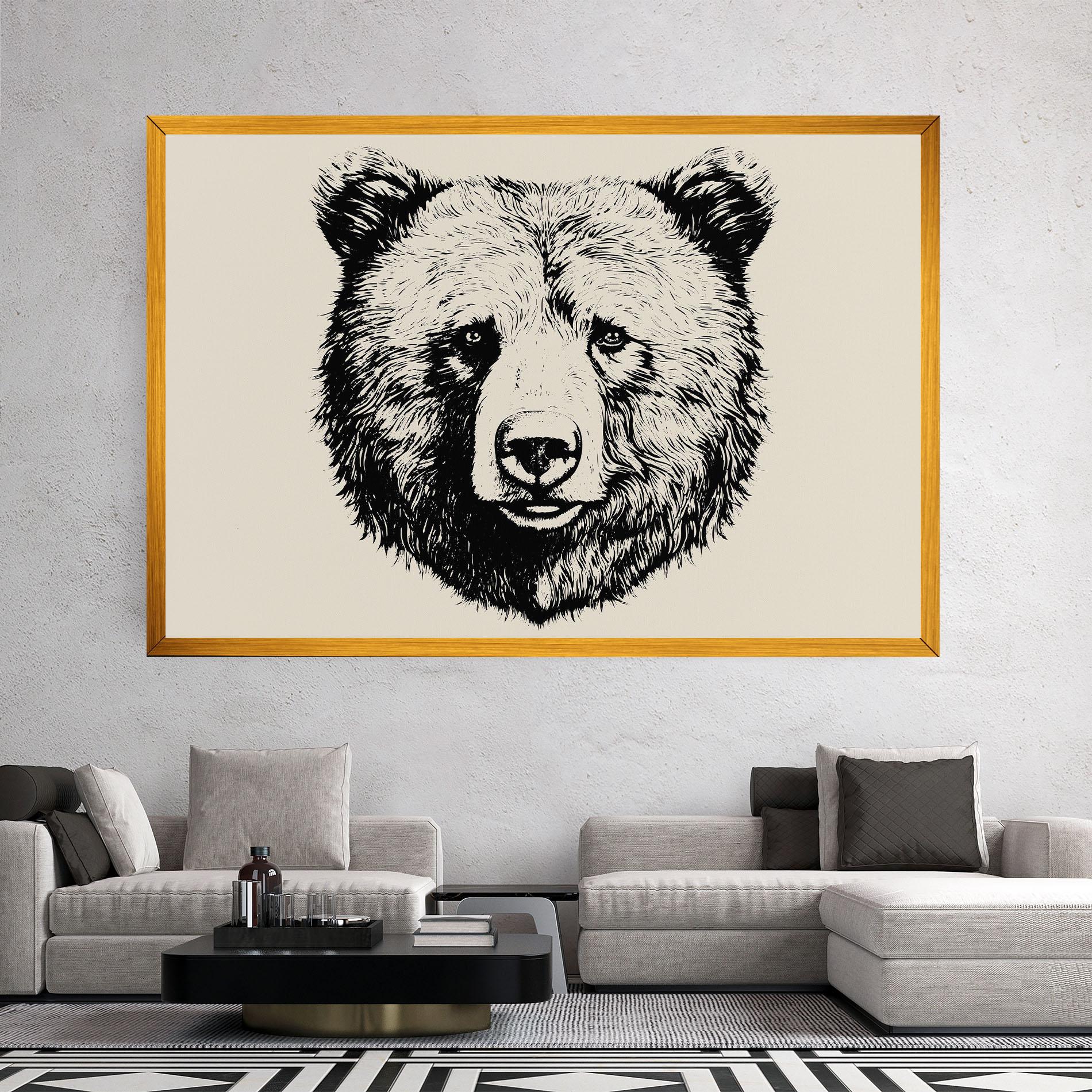 Leinwandbild Cream Head Bear mockup 2