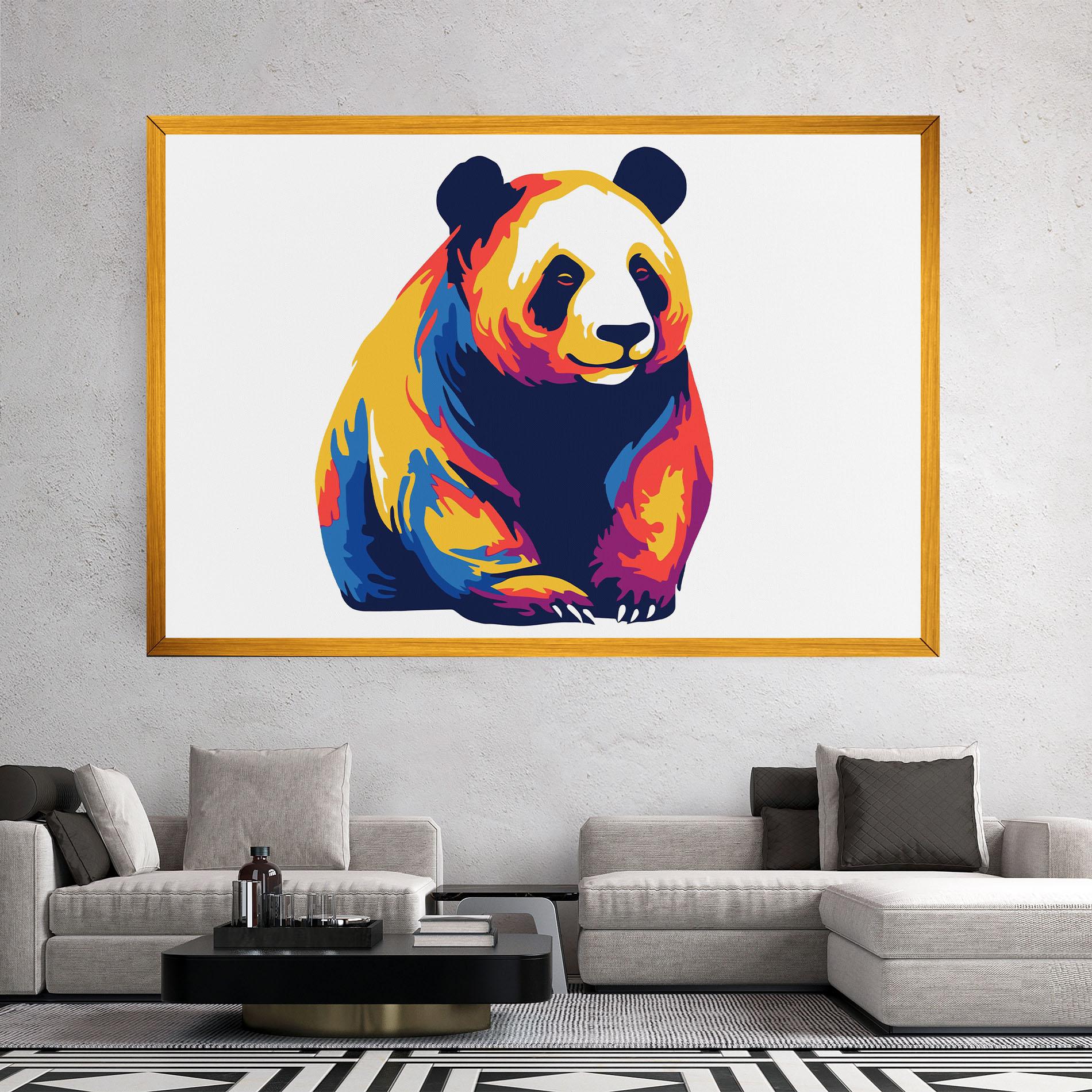 Leinwandbild Cute Panda mockup 2