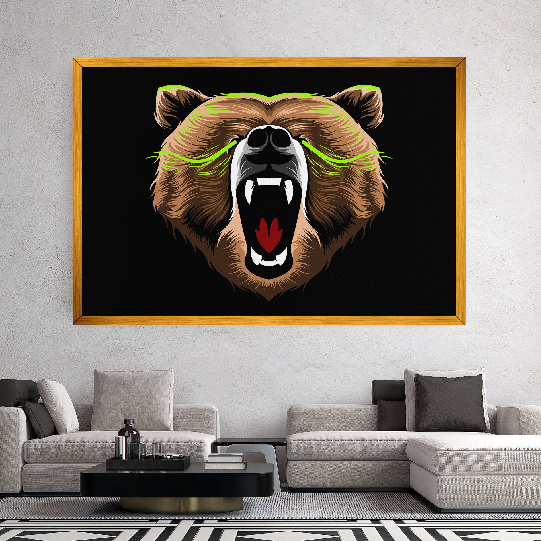 Green Line Bear mockup 2