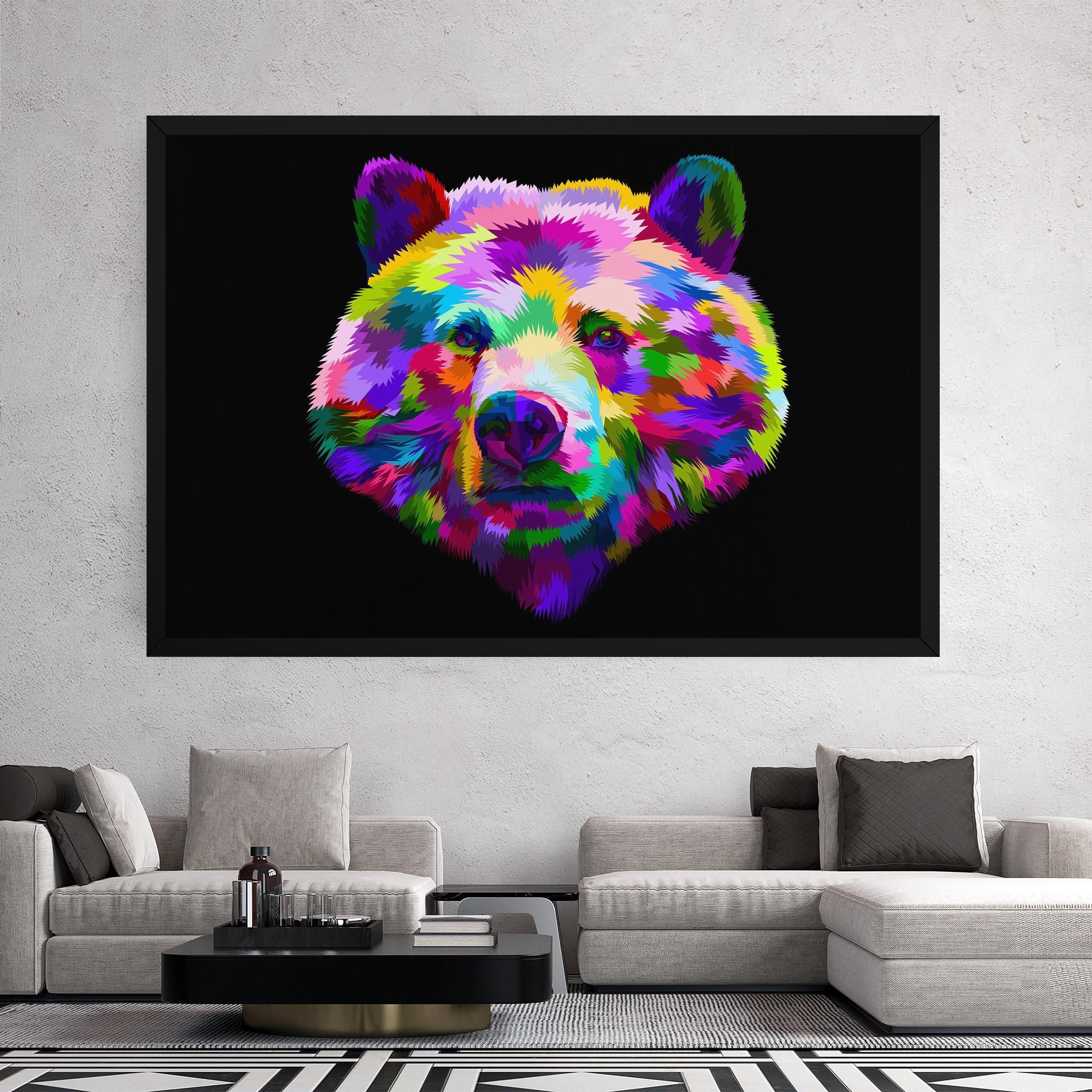 Leinwandbild Bear Head Art mockup 2